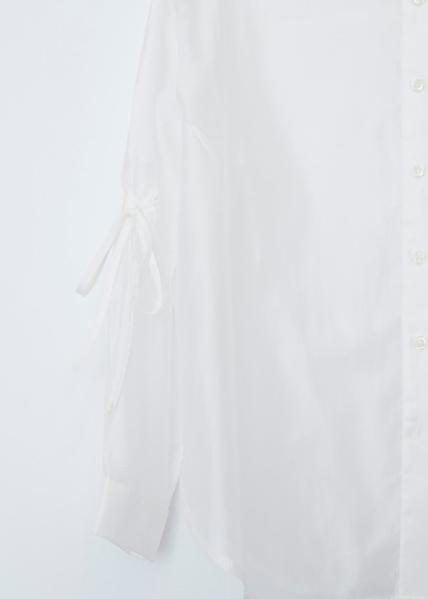Organza shirt with openings