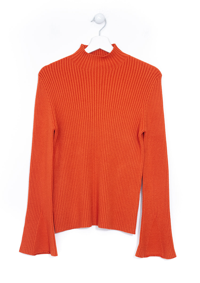 Flared sleeve sweater