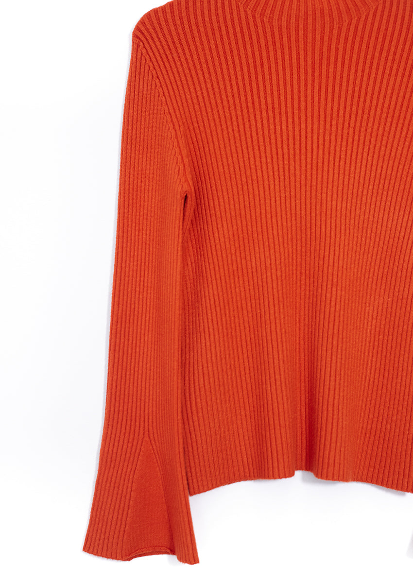 Flared sleeve sweater