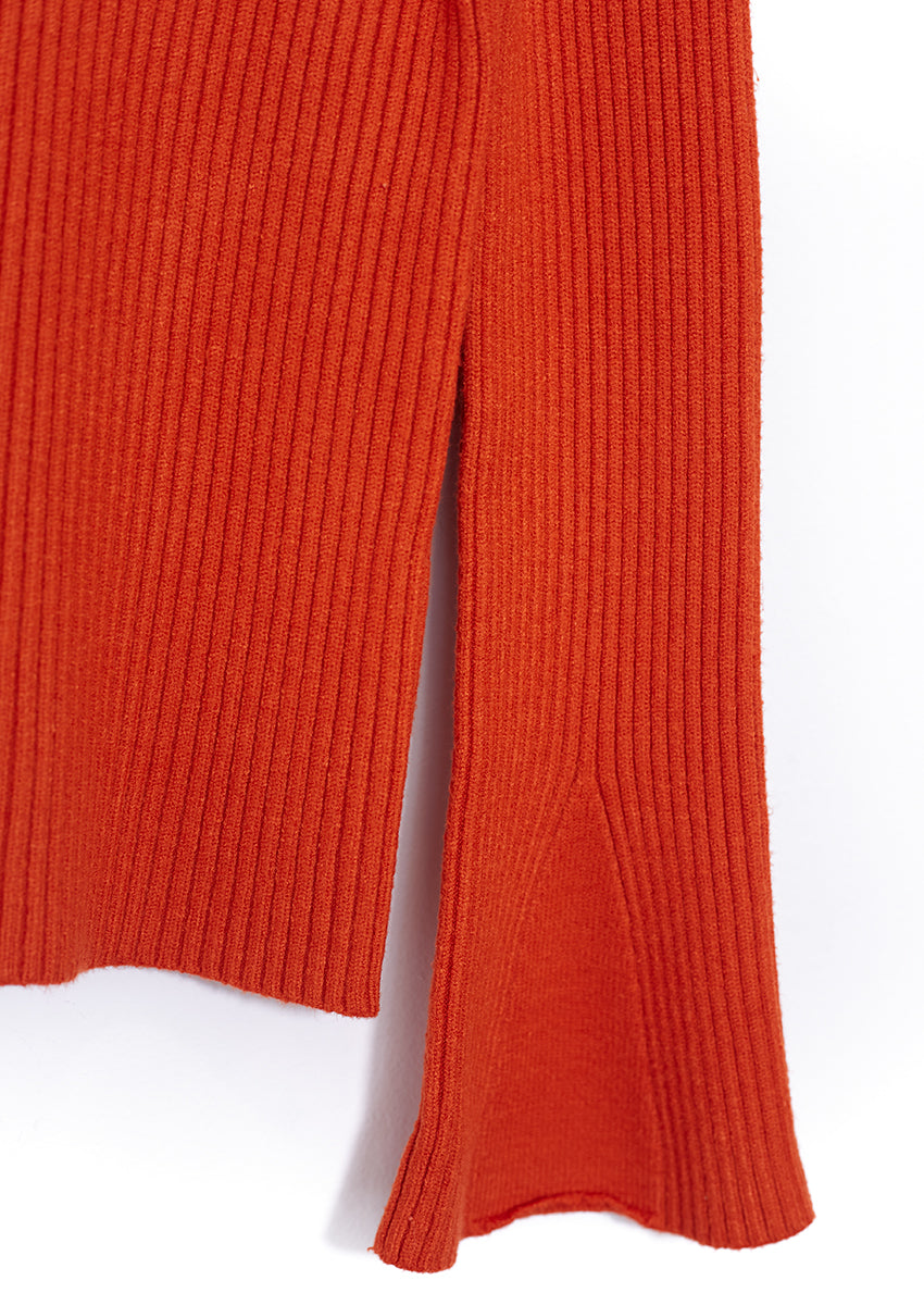 Flared sleeve sweater