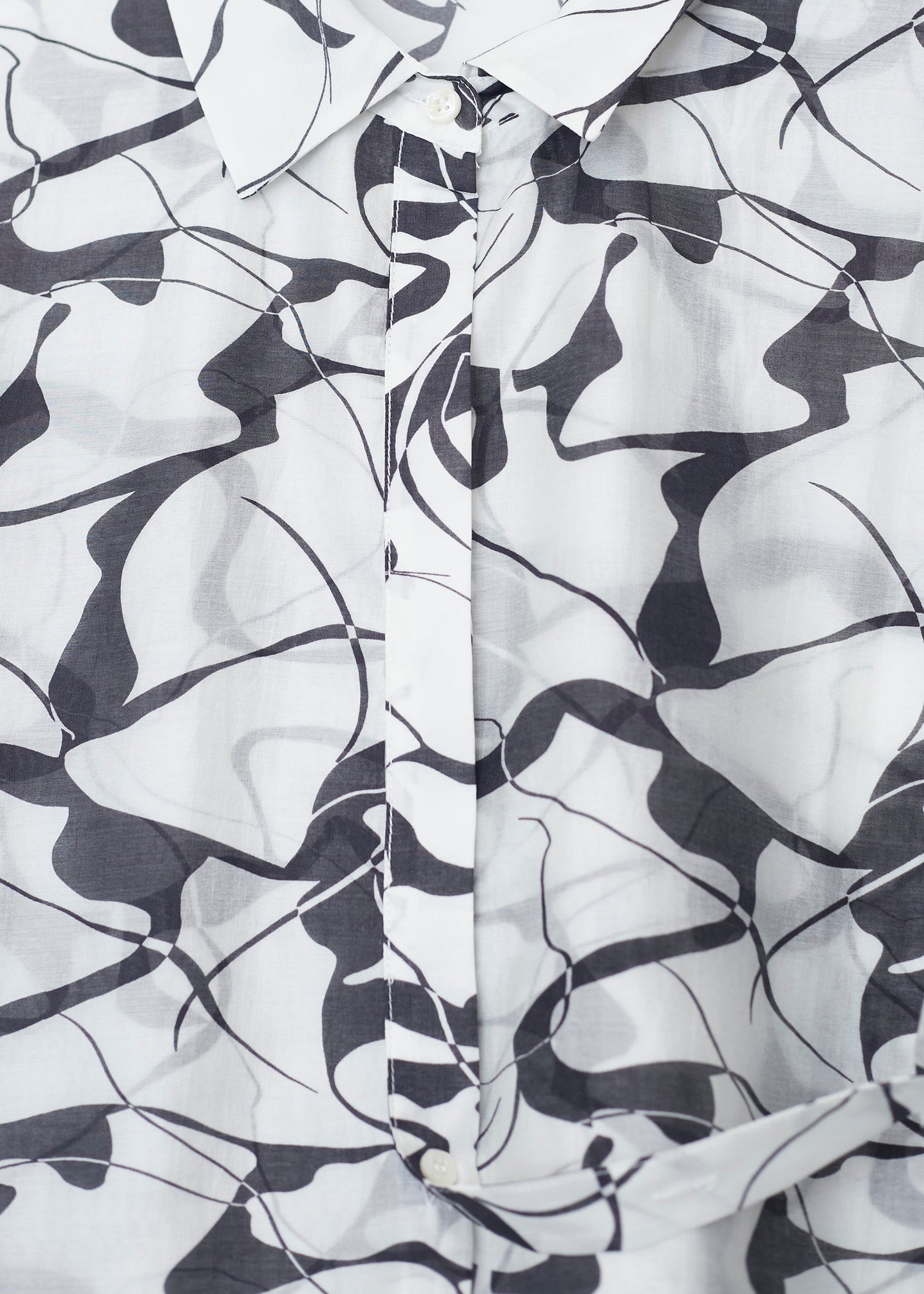 Camisa organza manga corta estampada