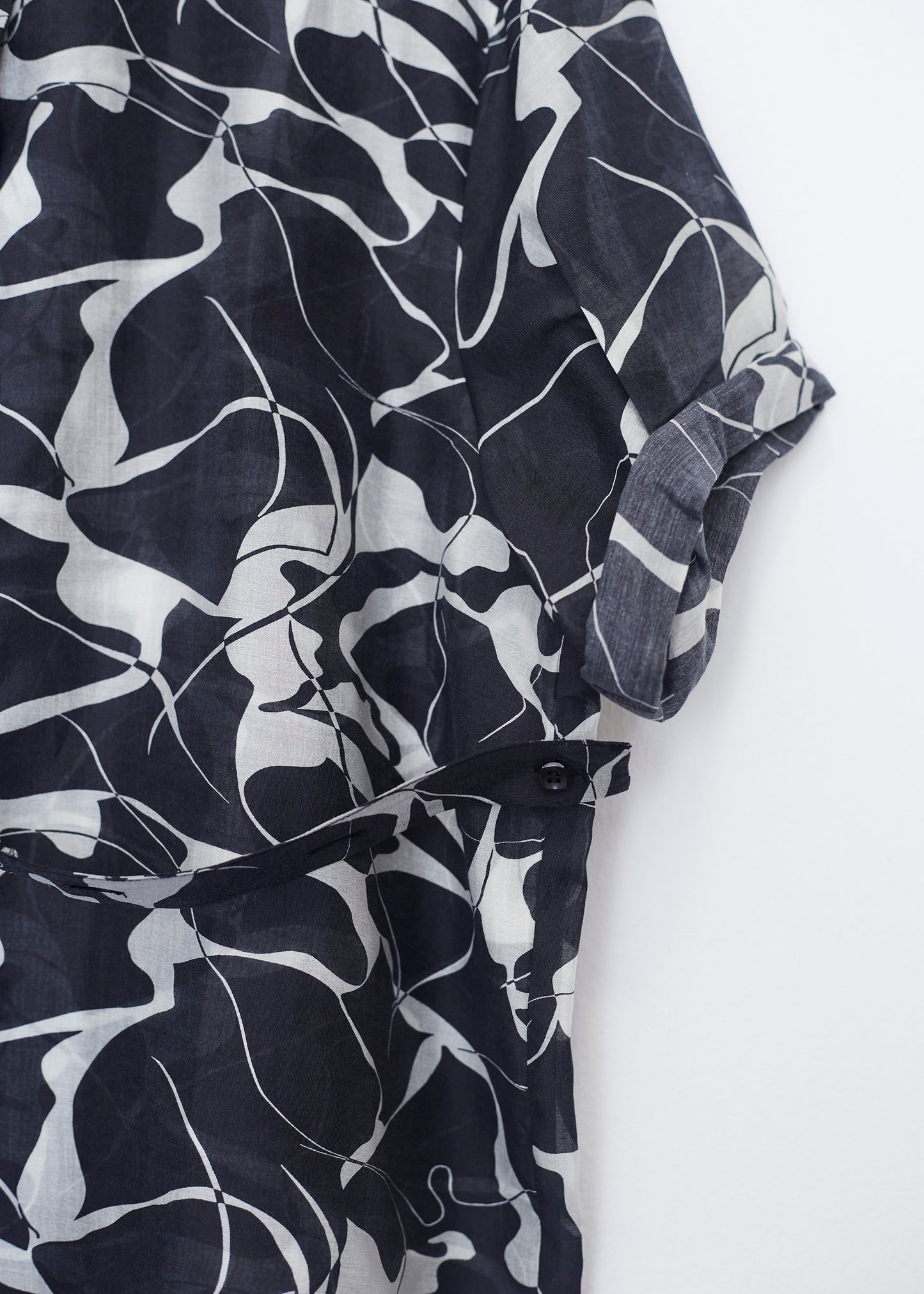 Camisa organza manga corta estampada