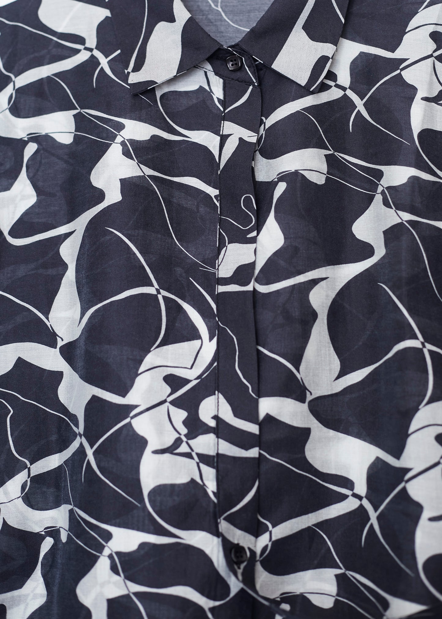 Camisa organza manga corta estampada