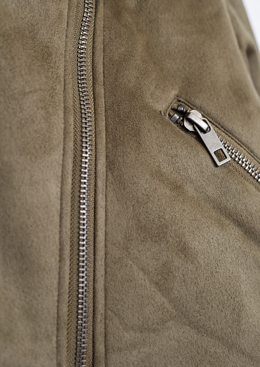 Cazadora biker efecto pelo