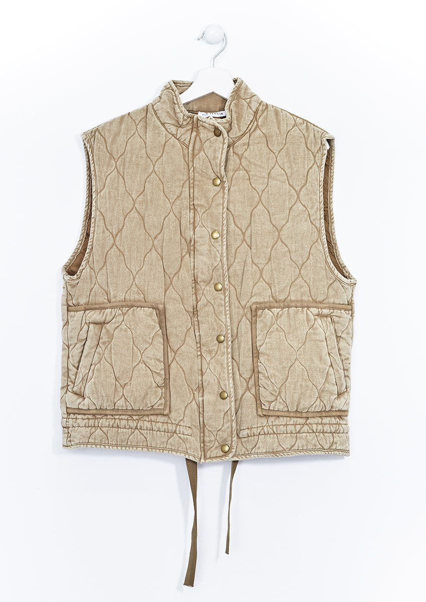 Chaleco denim acolchado