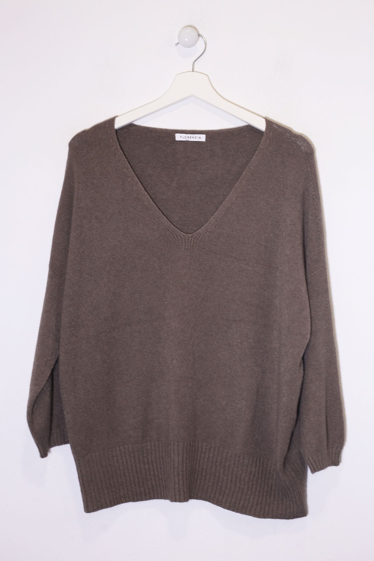 Jersey sin costuras cuello punta