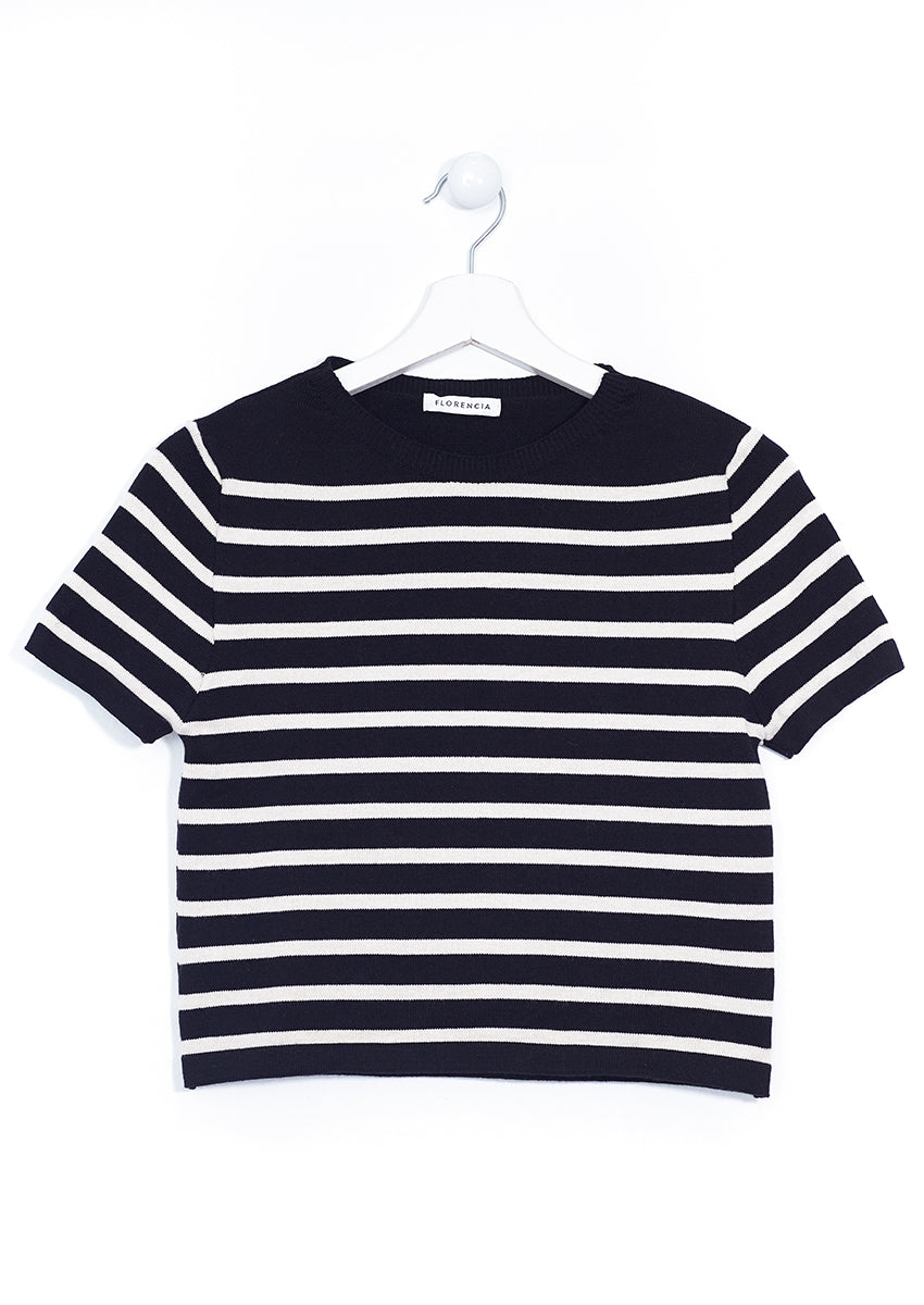 Striped crop t-shirt