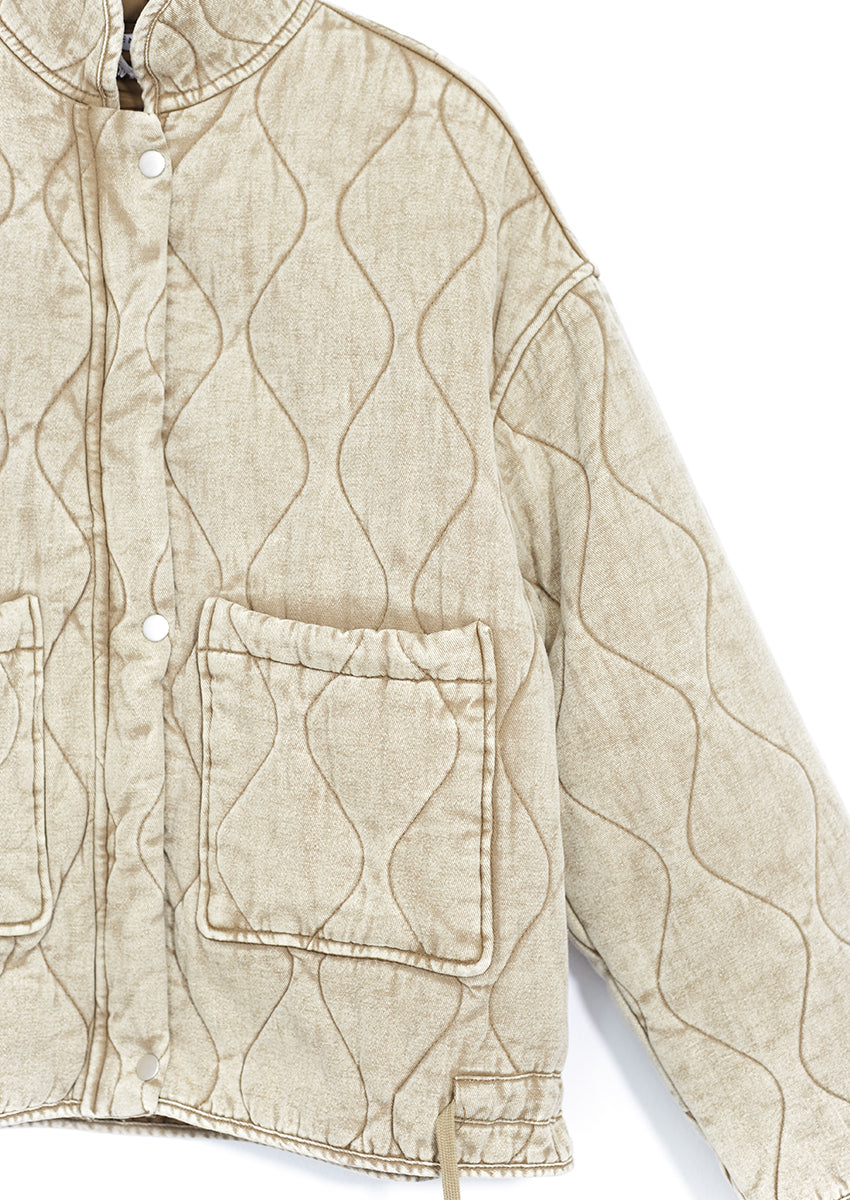 Cazadora denim acolchada