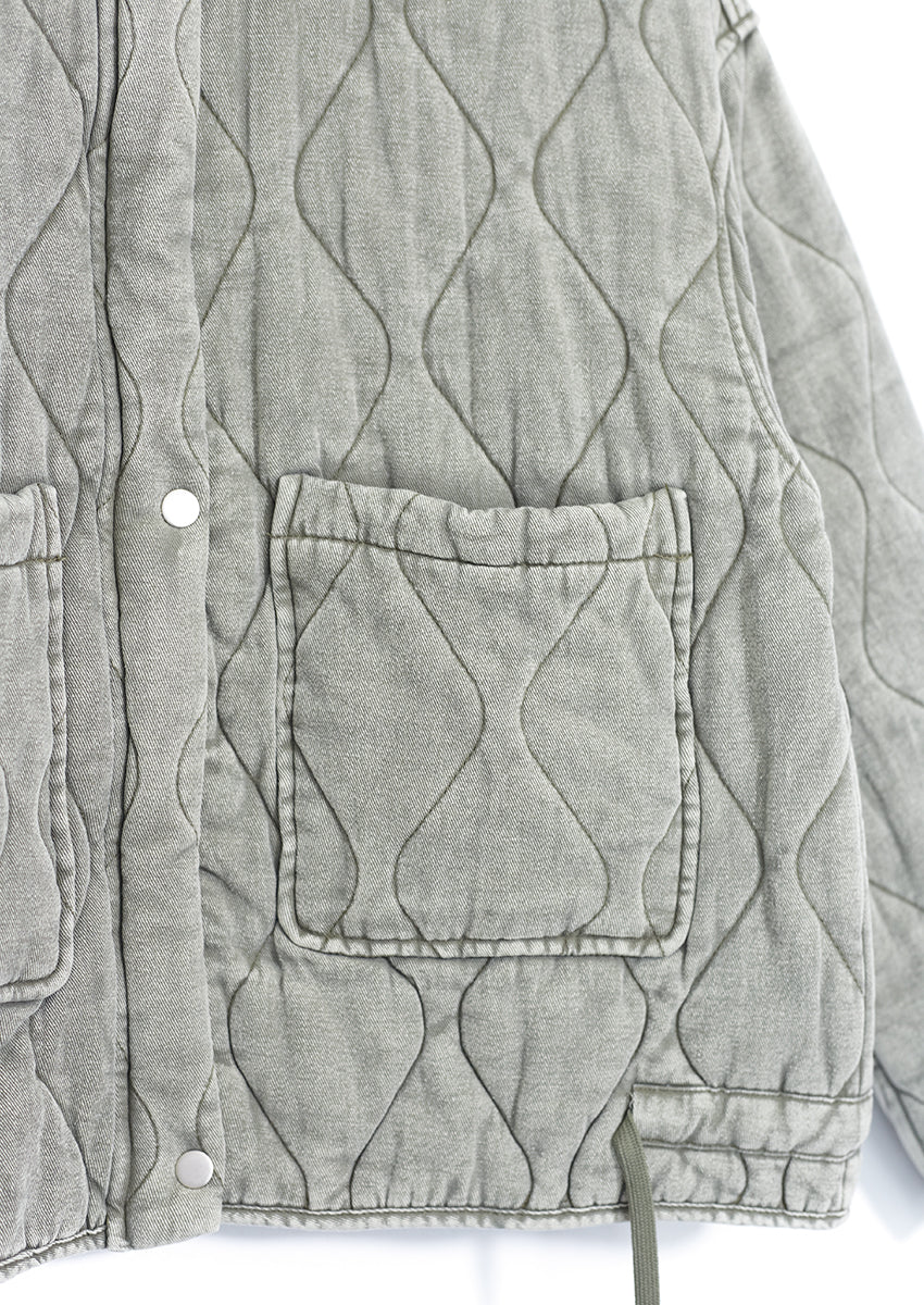 Cazadora denim acolchada