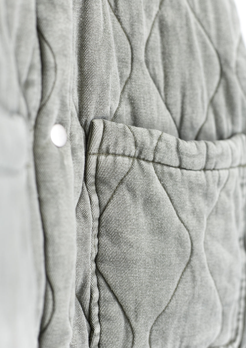 Cazadora denim acolchada