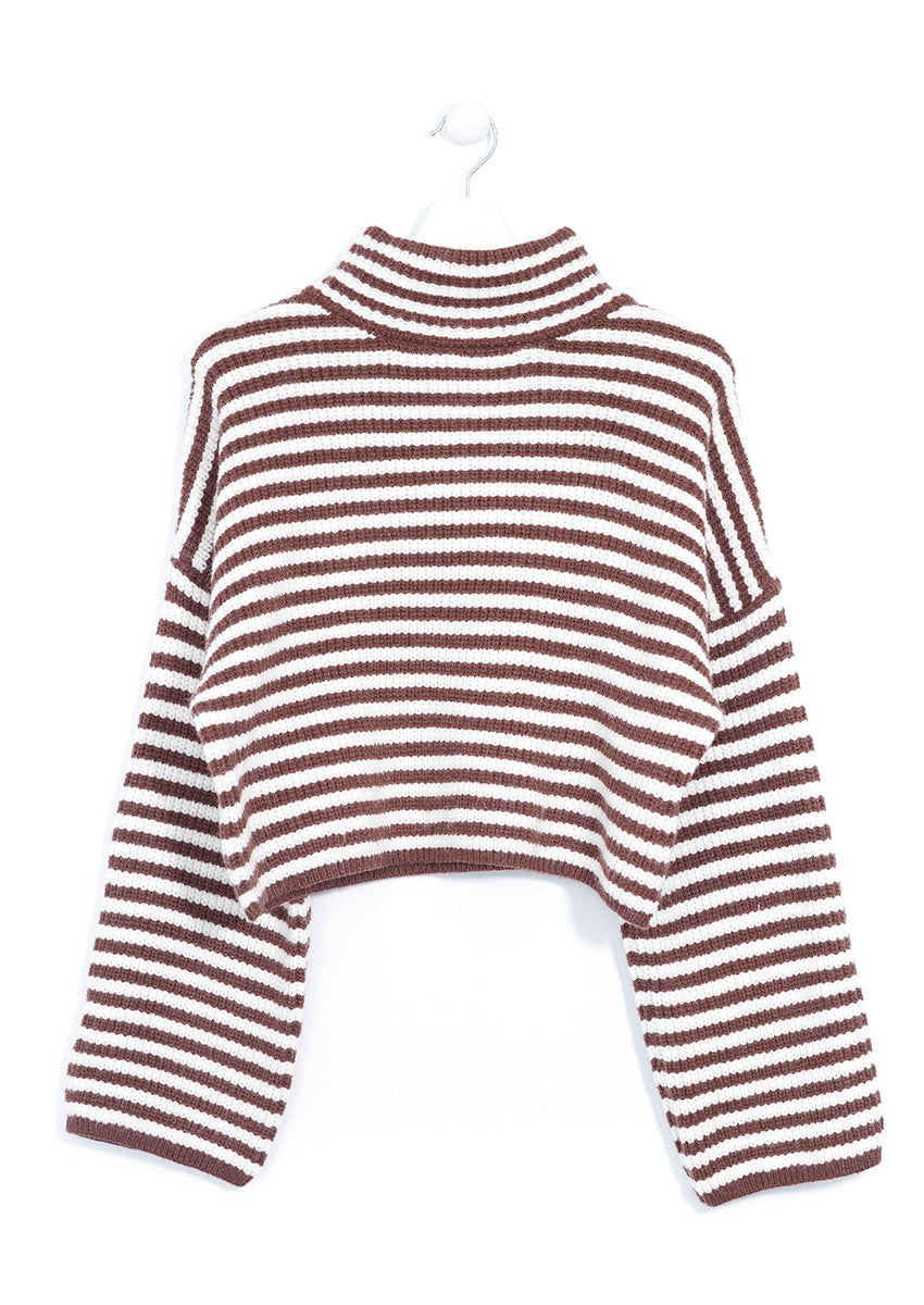Jersey cuello alto rayas