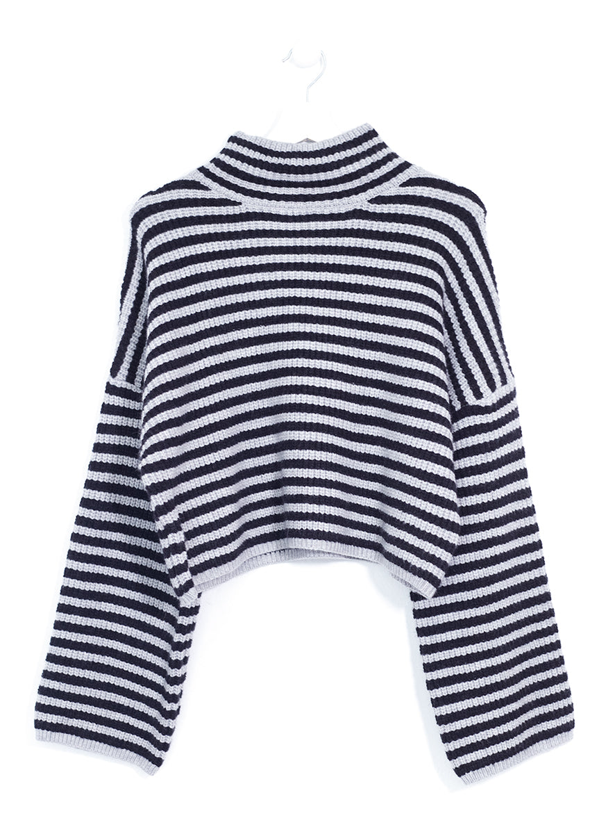 Jersey cuello alto rayas
