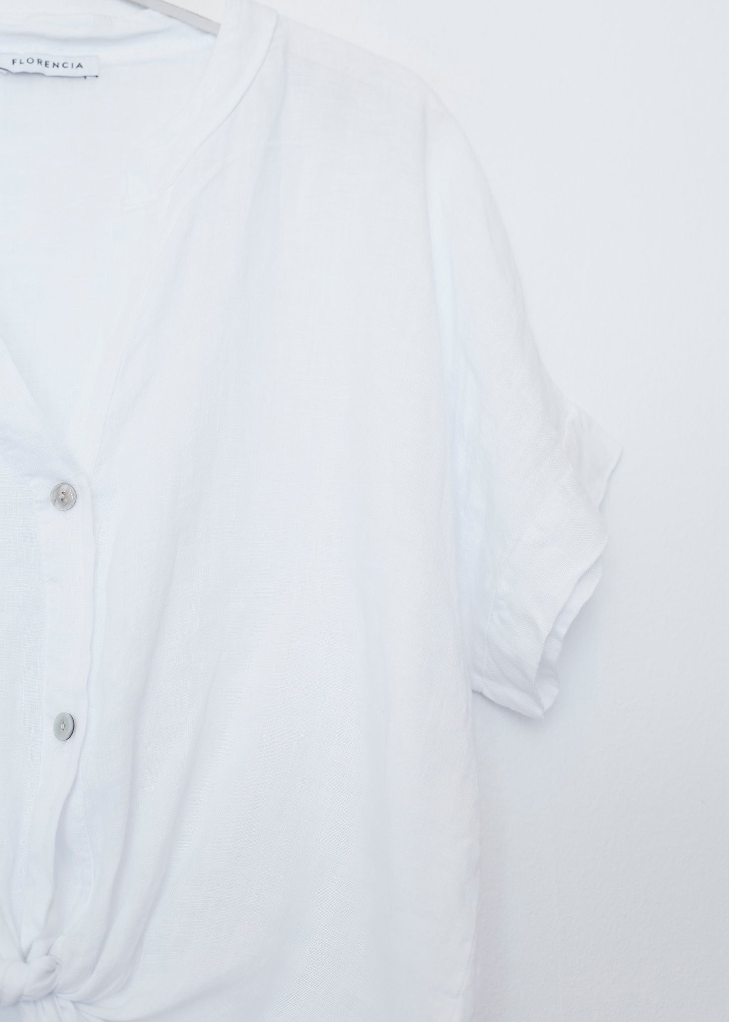 Camisa lino cuello mao