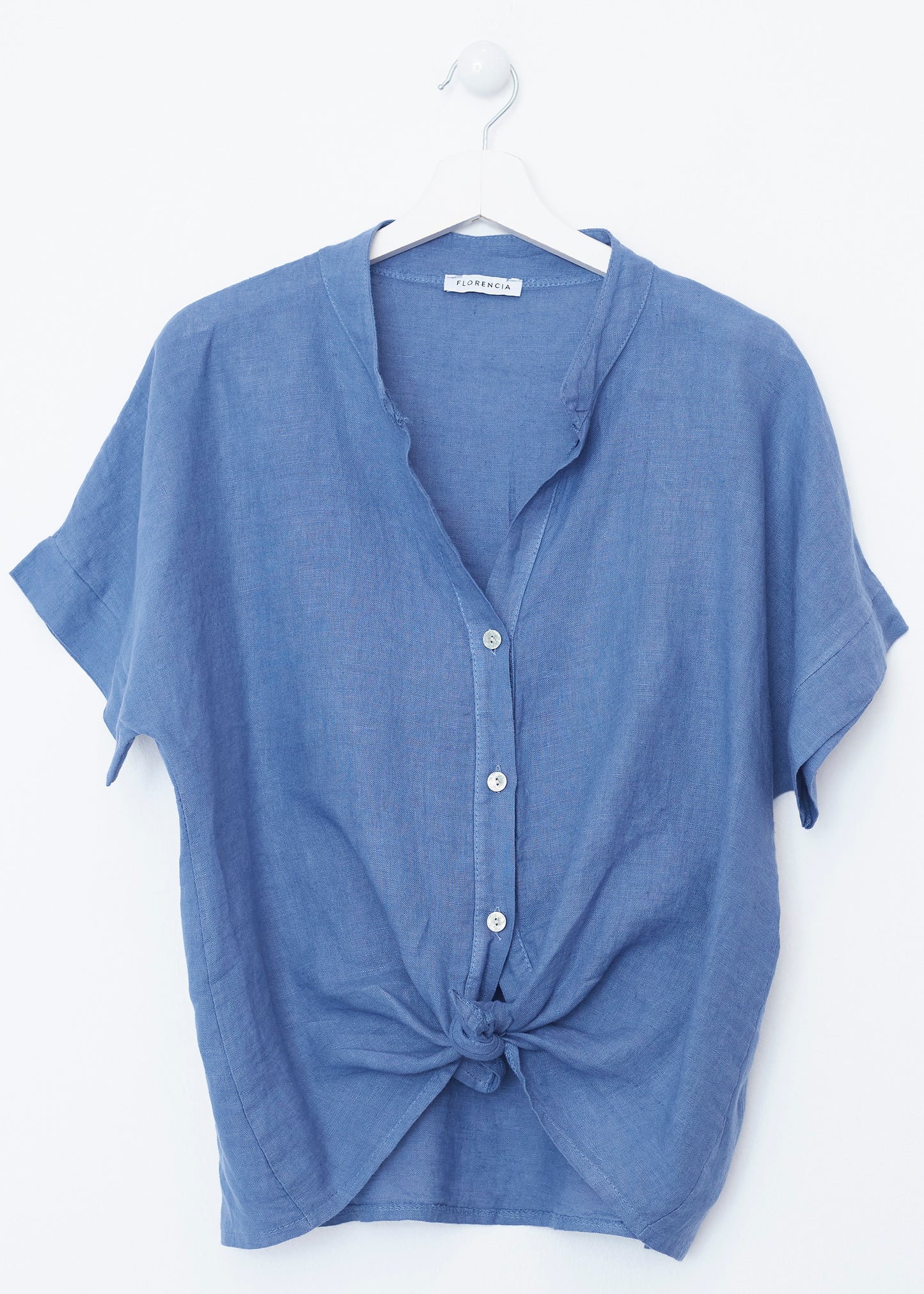 Camisa lino cuello mao