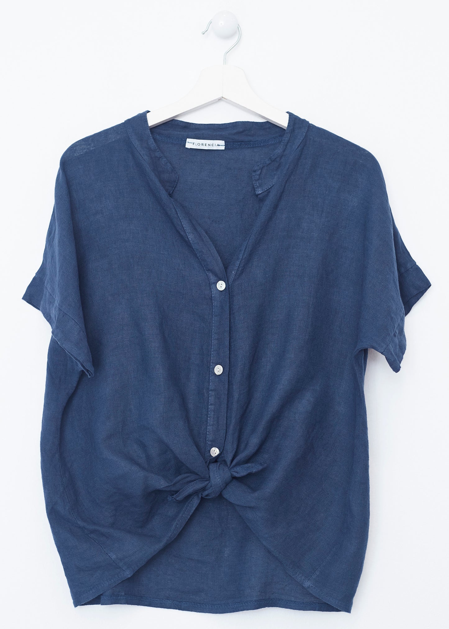 Camisa lino cuello mao