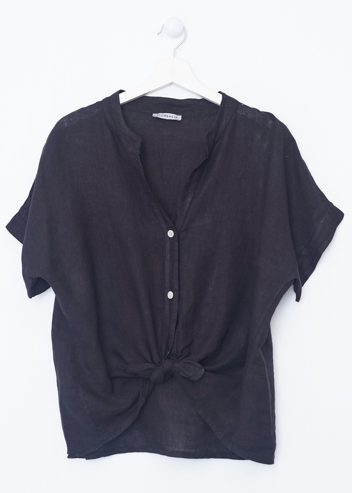 Camisa lino cuello mao