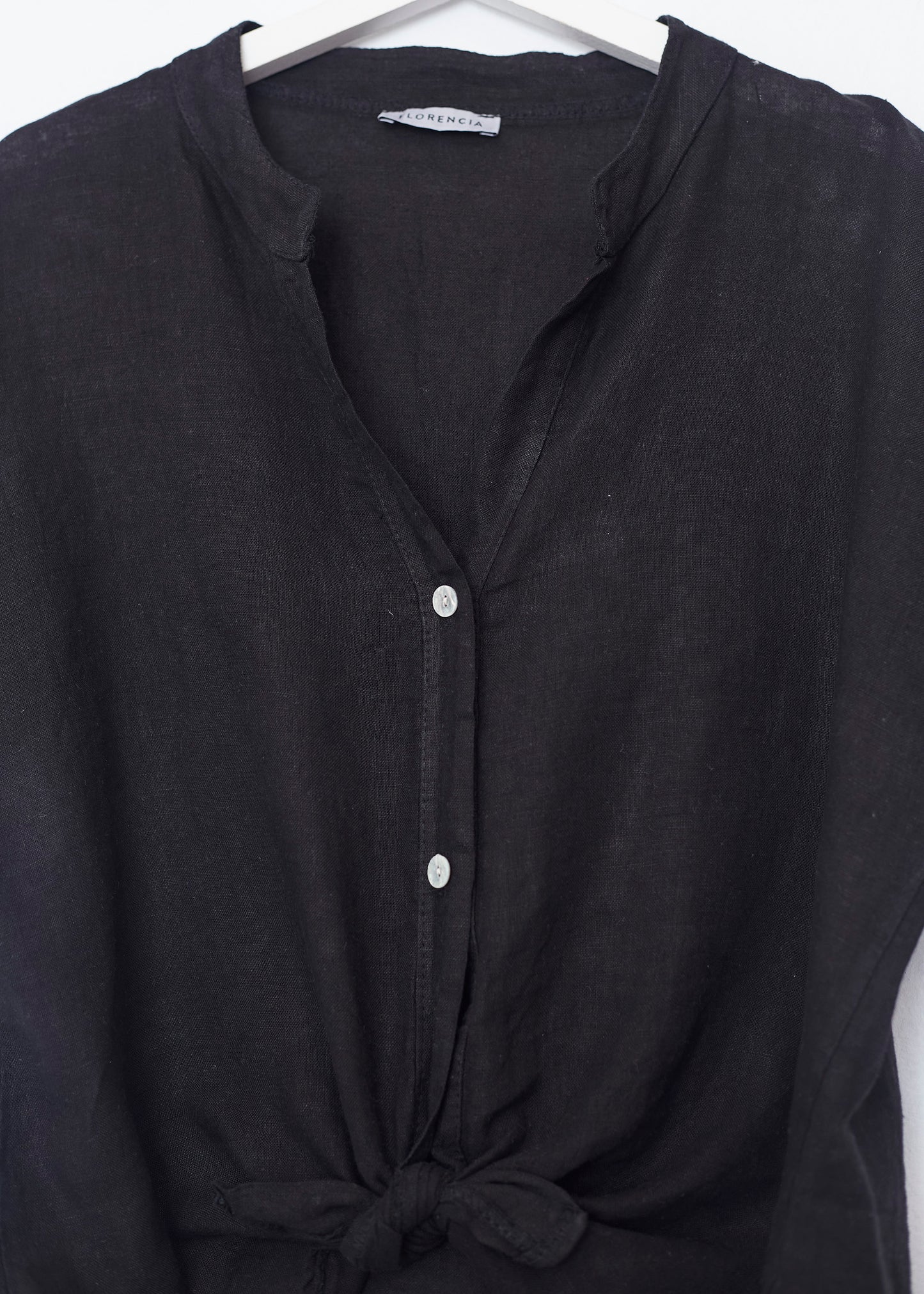 Camisa lino cuello mao