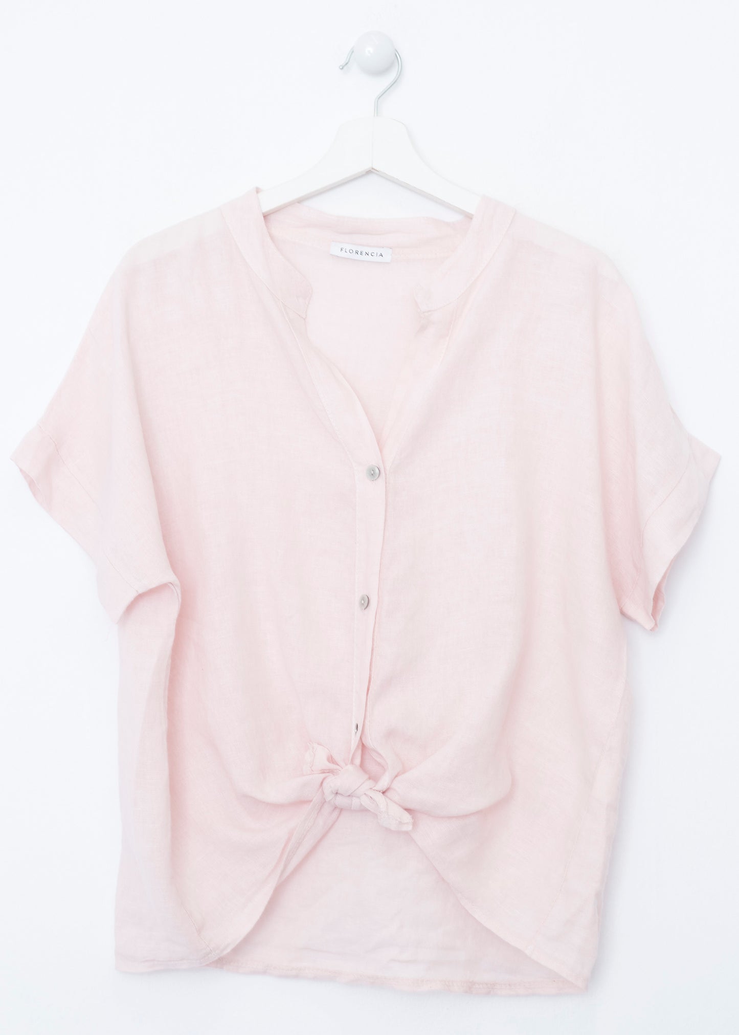 Camisa lino cuello mao
