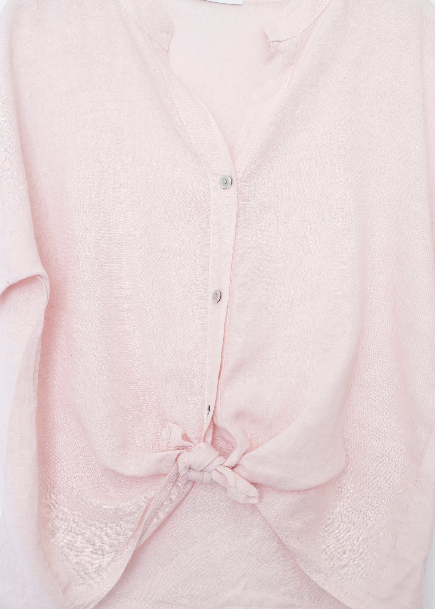 Camisa lino cuello mao