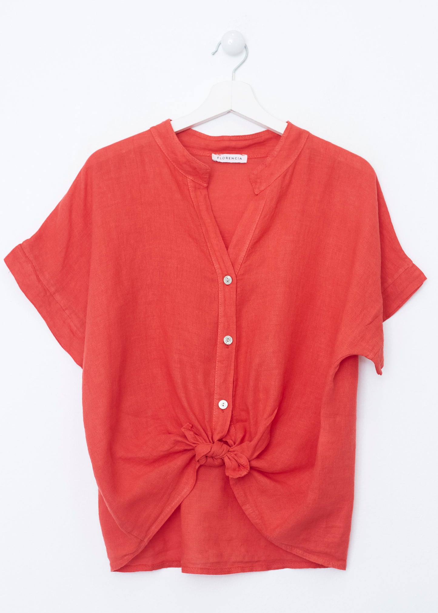 Camisa lino cuello mao