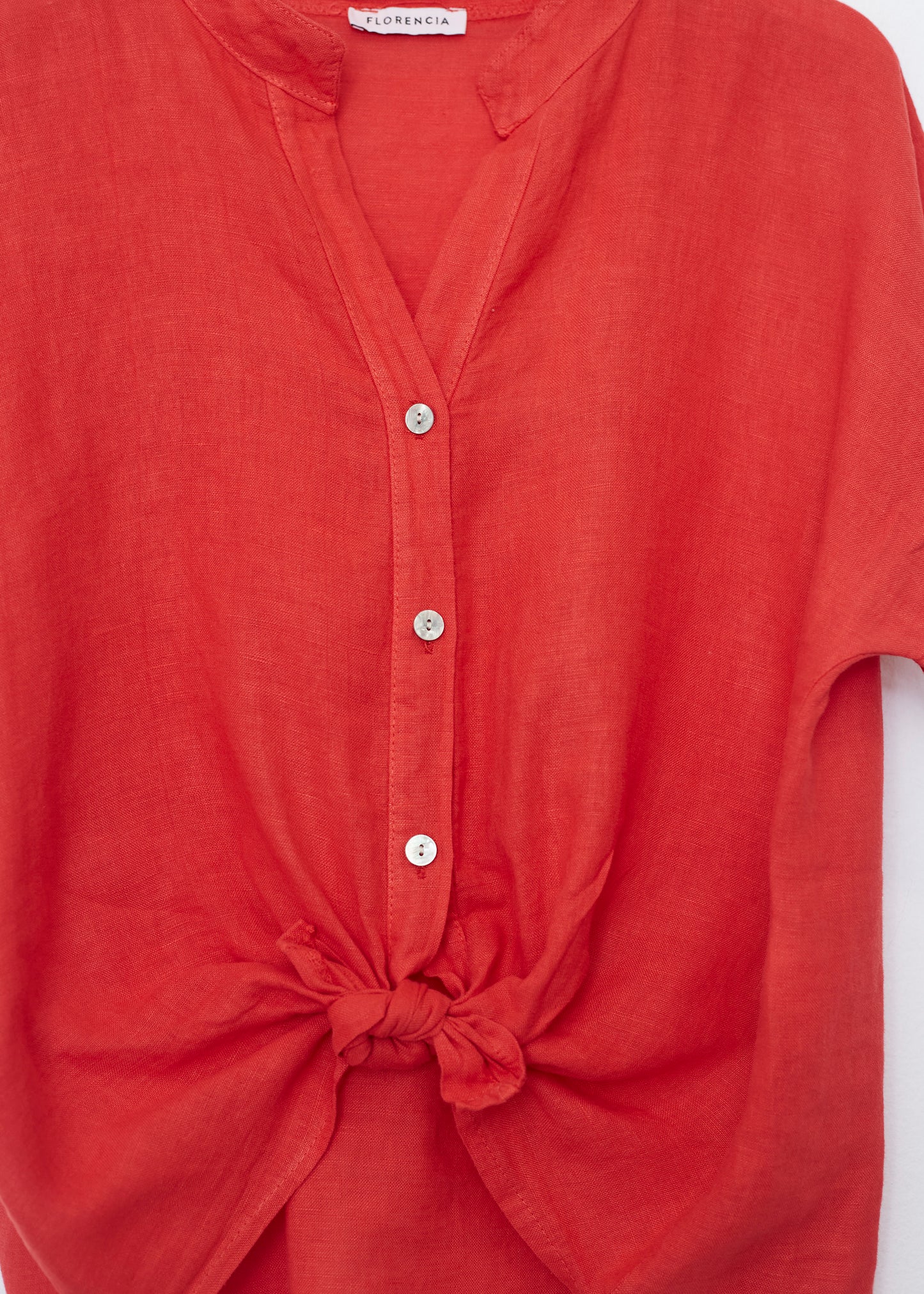 Camisa lino cuello mao