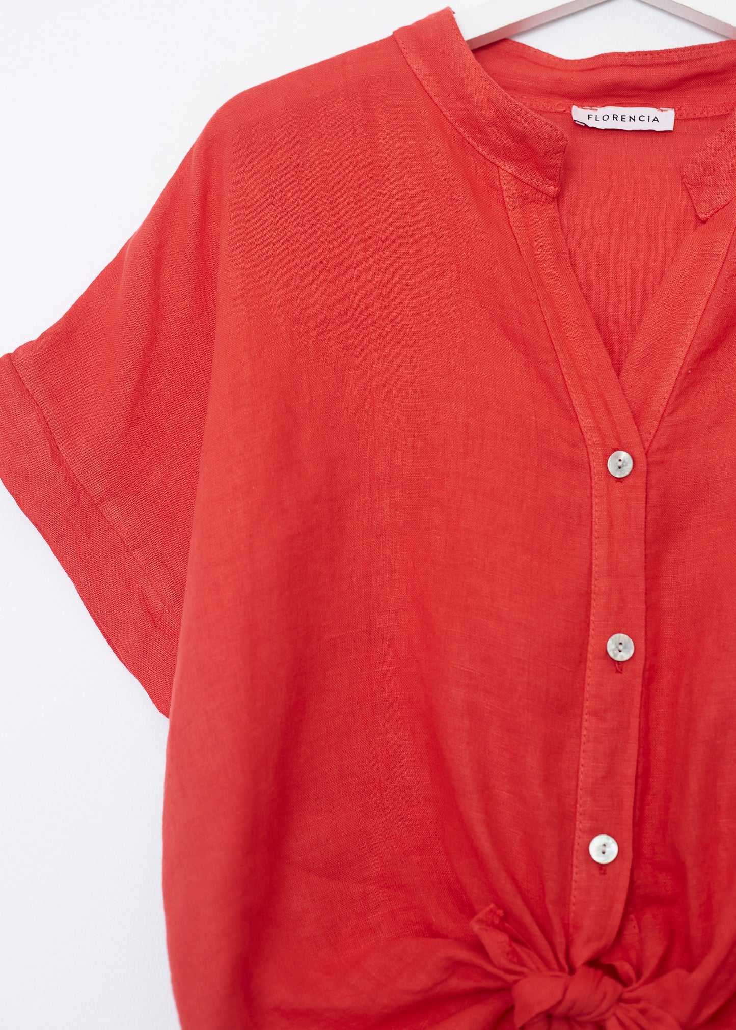 Camisa lino cuello mao