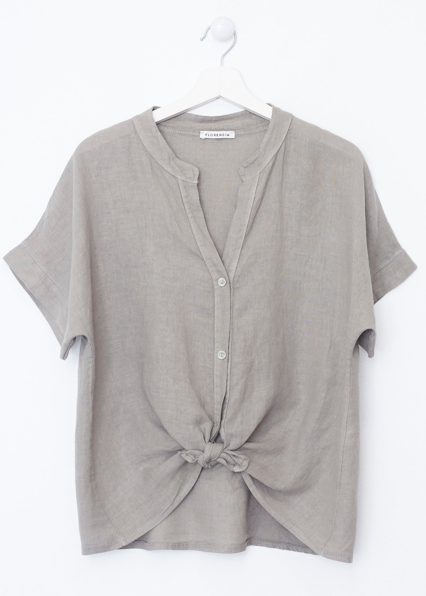 Camisa lino cuello mao