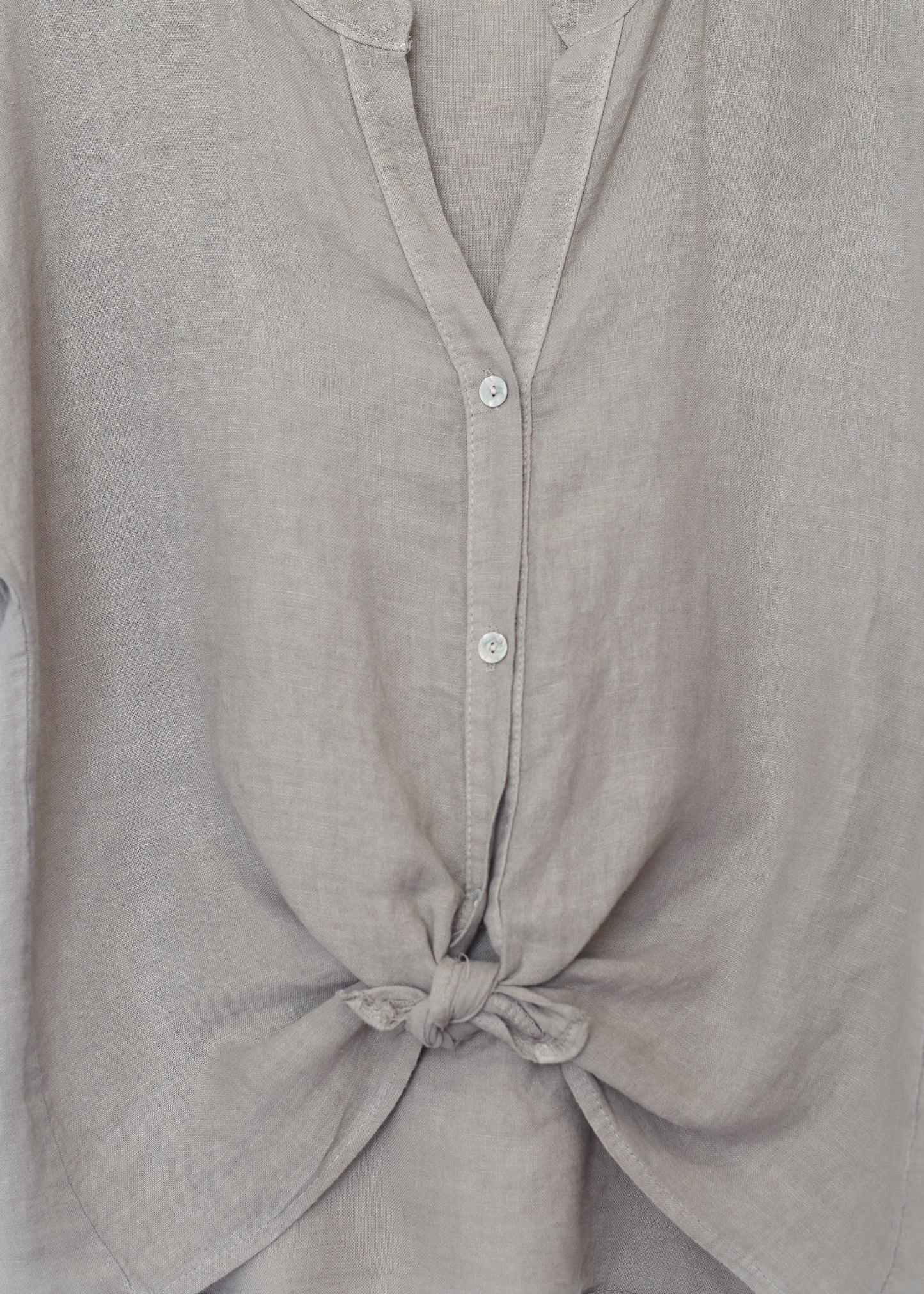 Camisa lino cuello mao