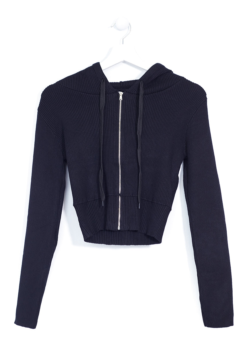 Chaqueta tricot capucha