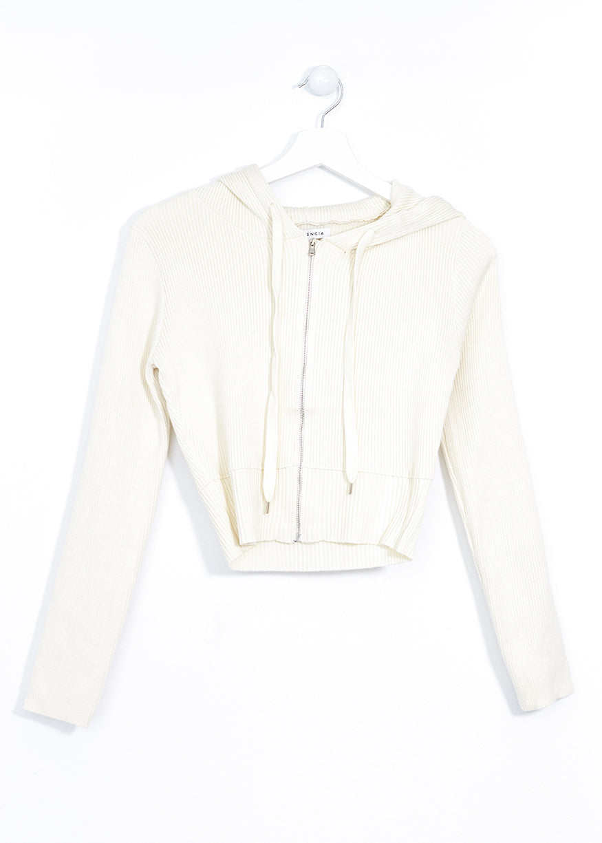 Chaqueta tricot capucha