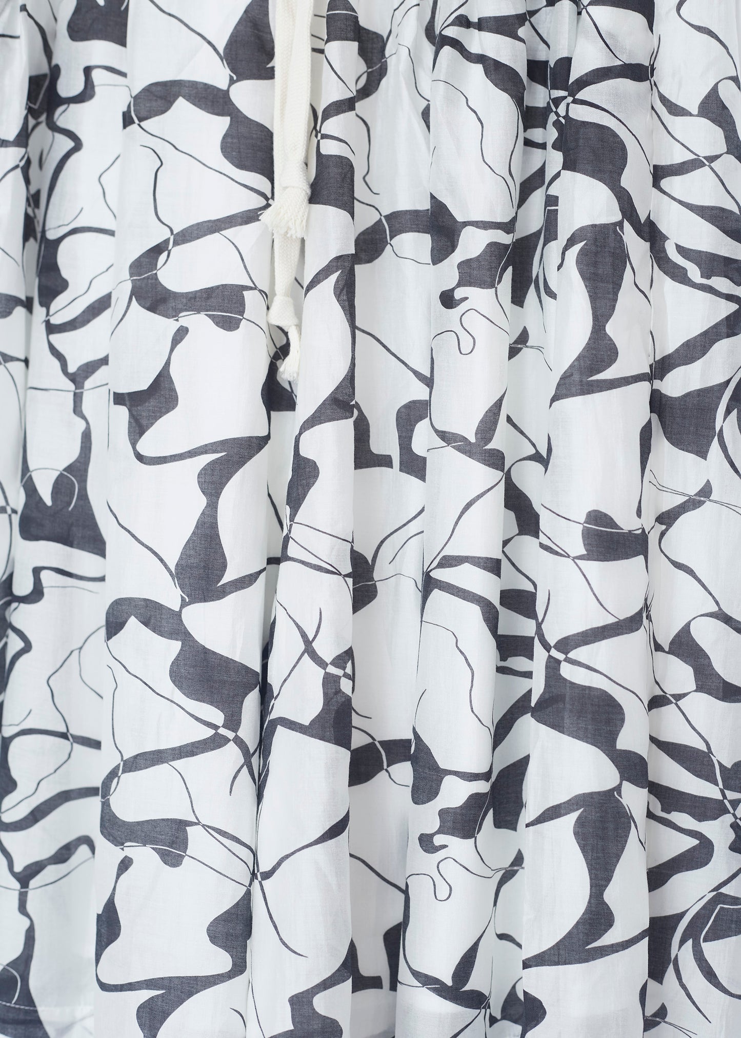 Long printed organza Bermuda shorts