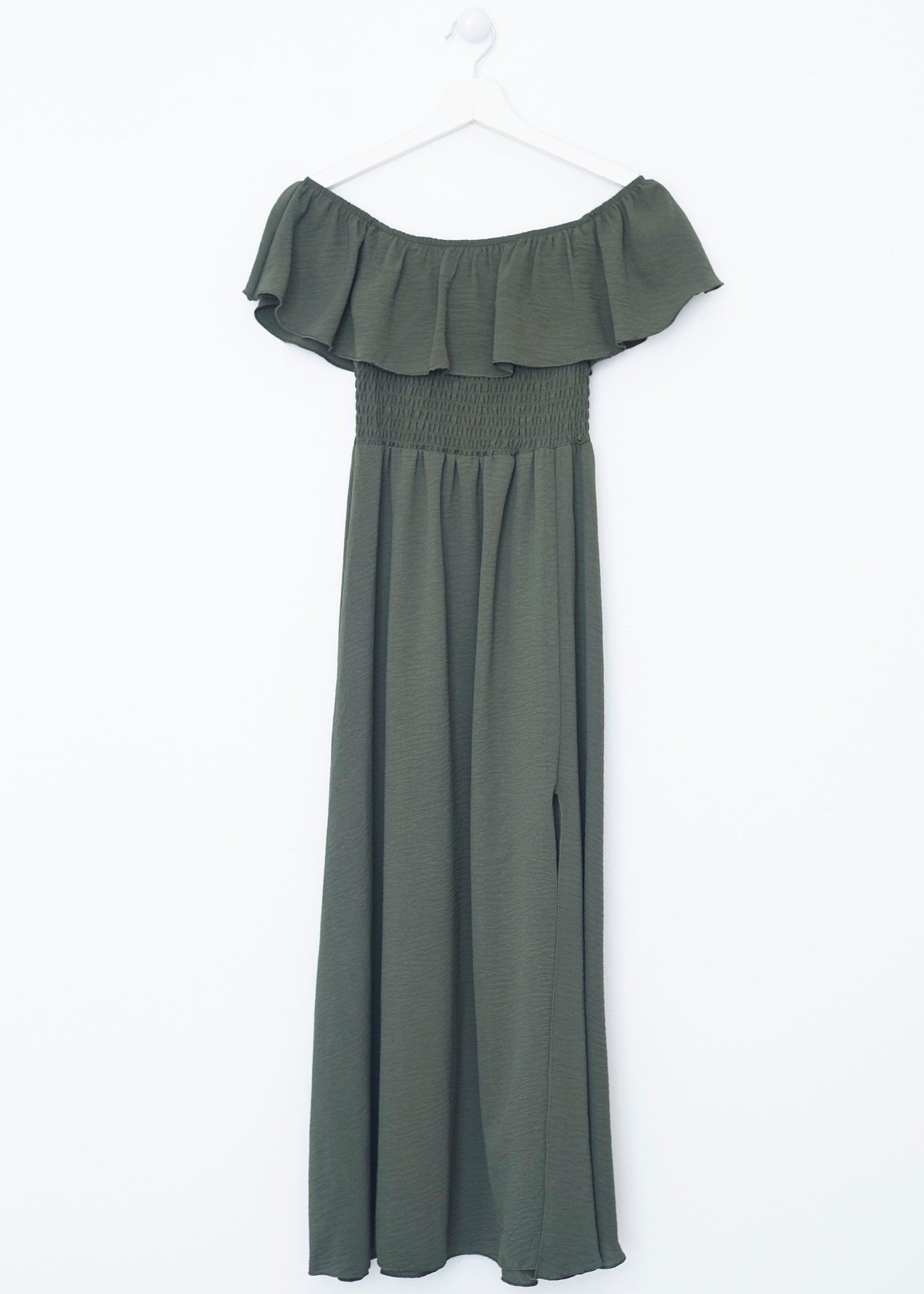 Ruffled gathered dress