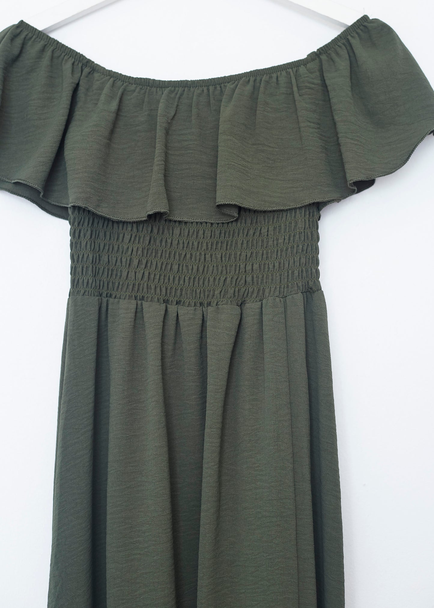 Ruffled gathered dress