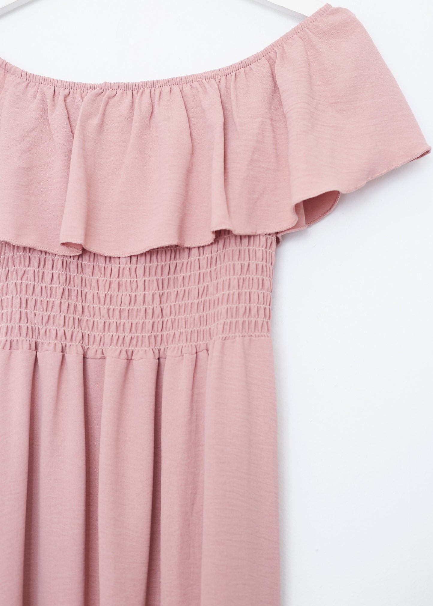 Ruffled gathered dress