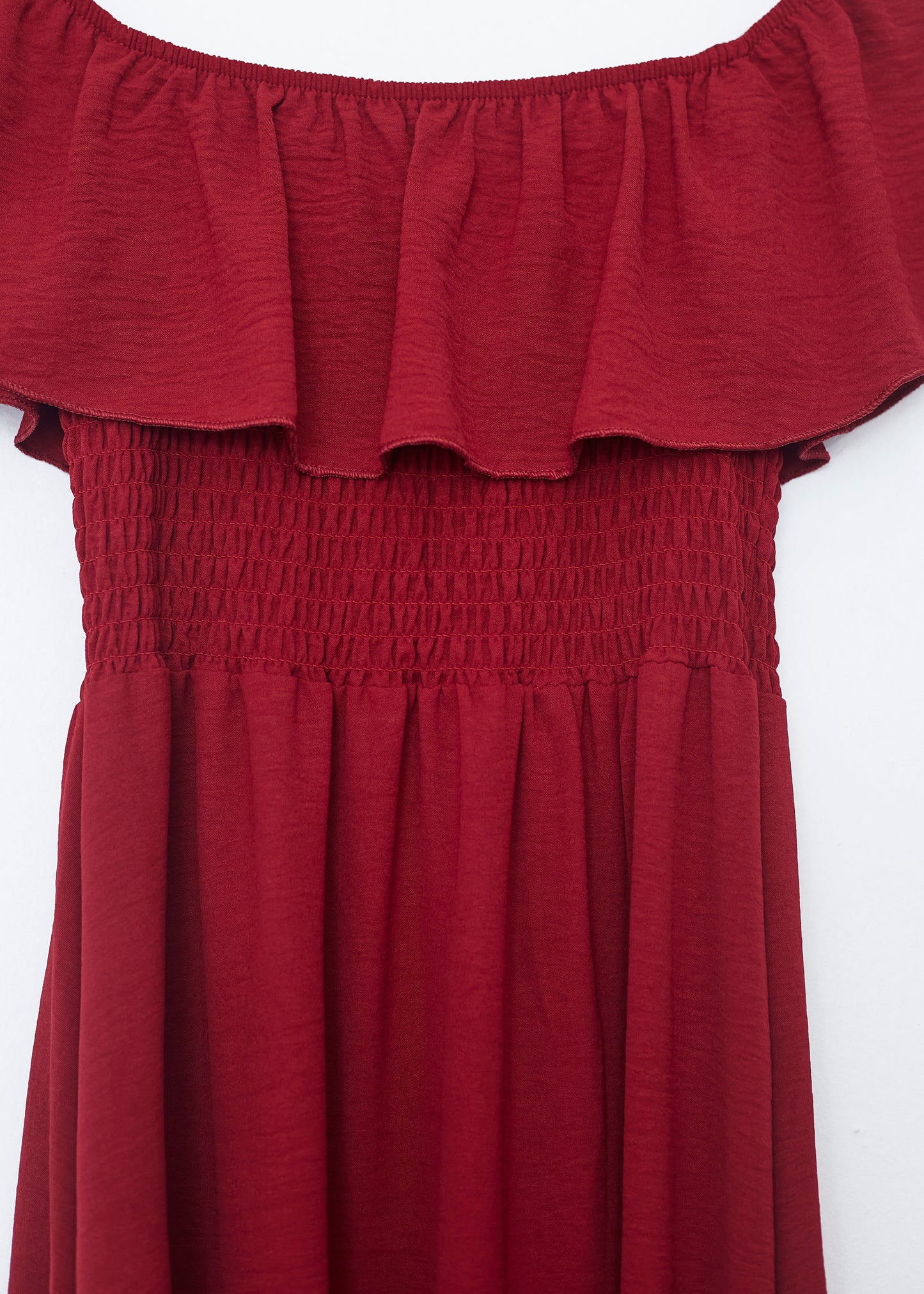 Ruffled gathered dress