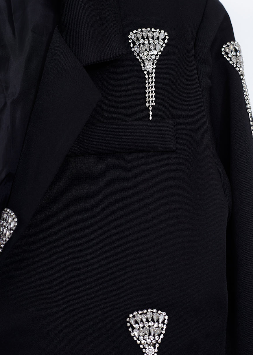 Blazer corta brillos