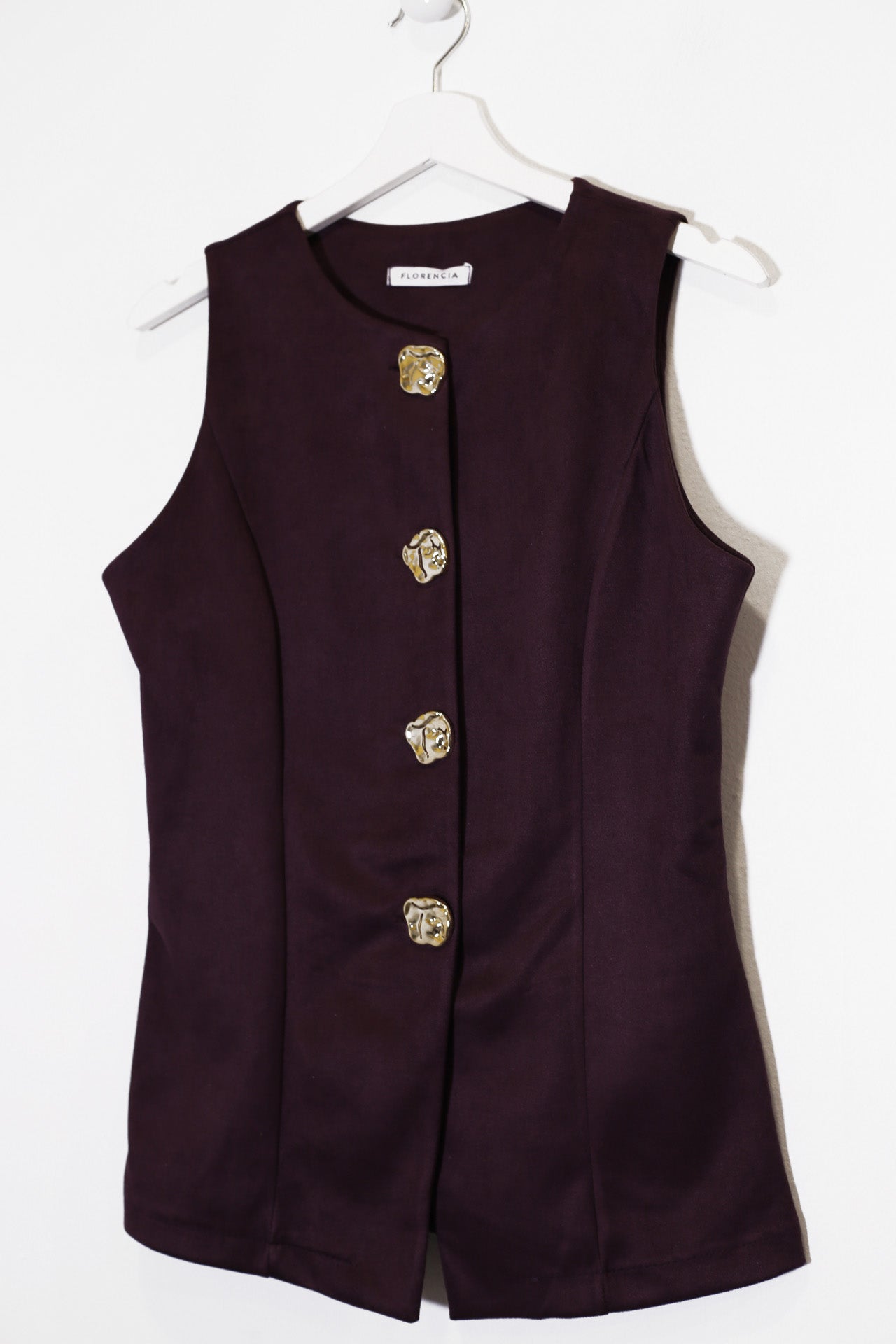 Chaleco antelina botones