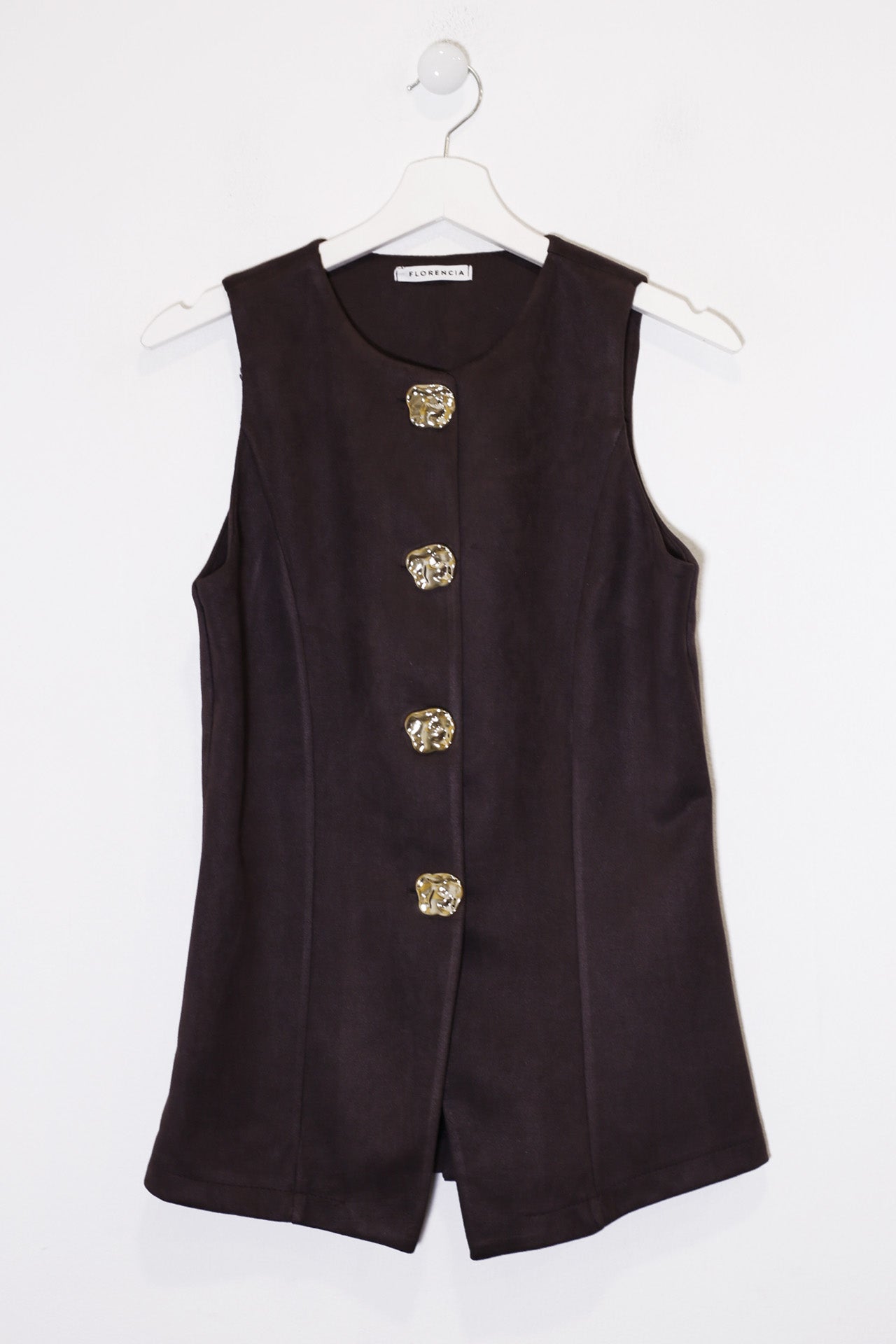 Chaleco antelina botones