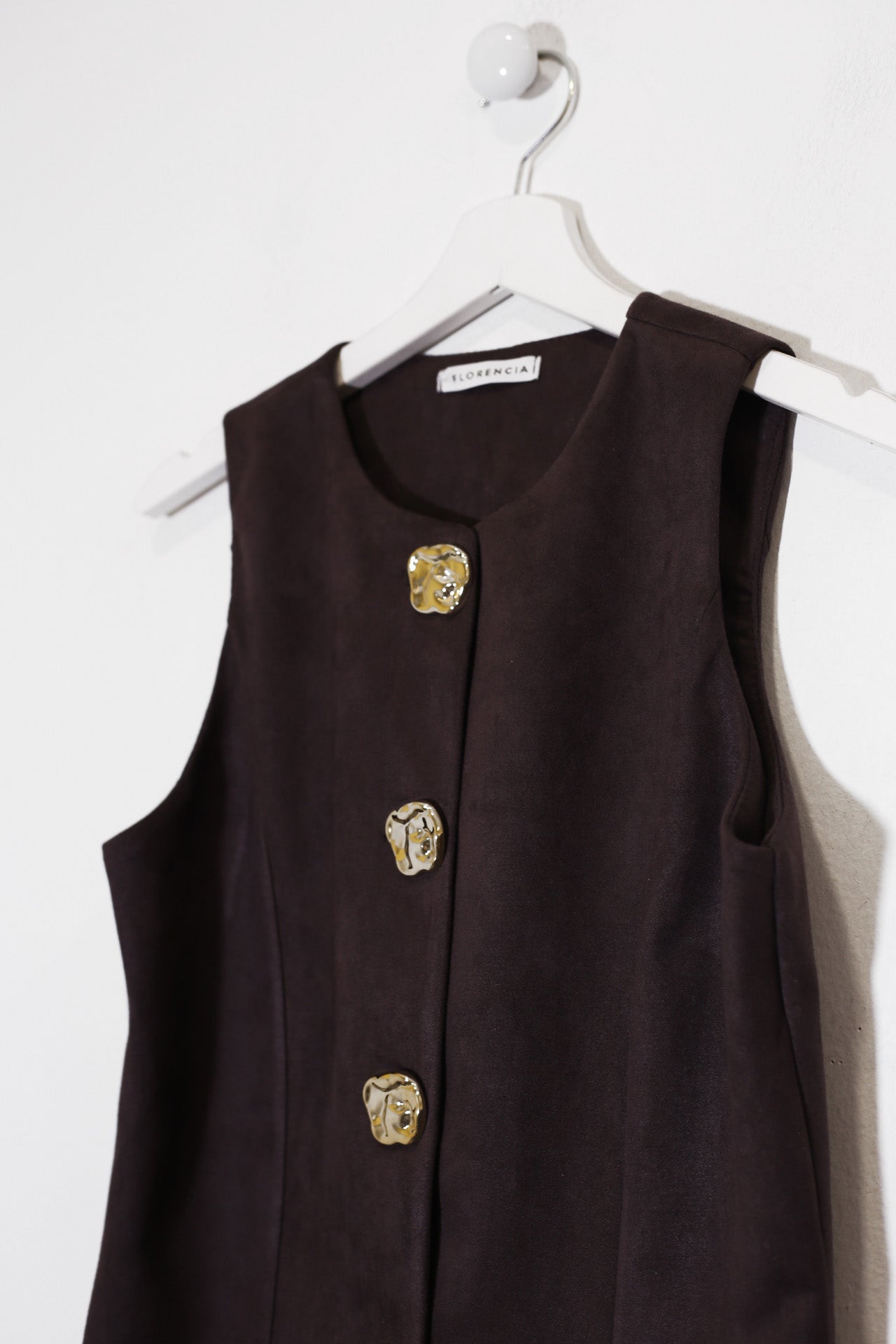 Chaleco antelina botones