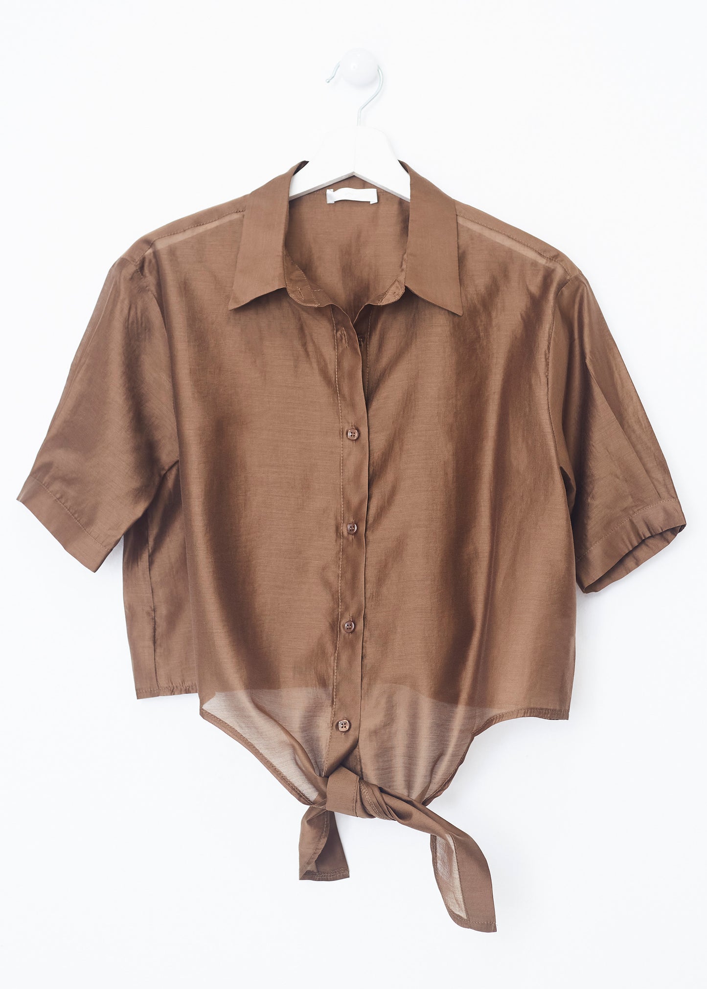Organza knot shirt