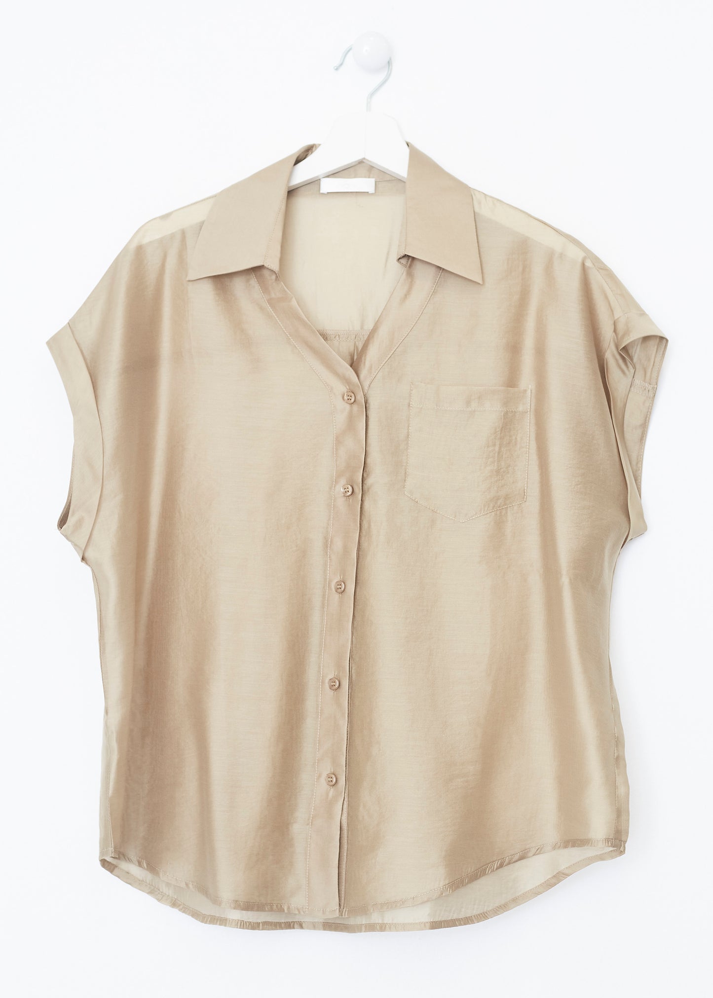 Organza shirt with pocket