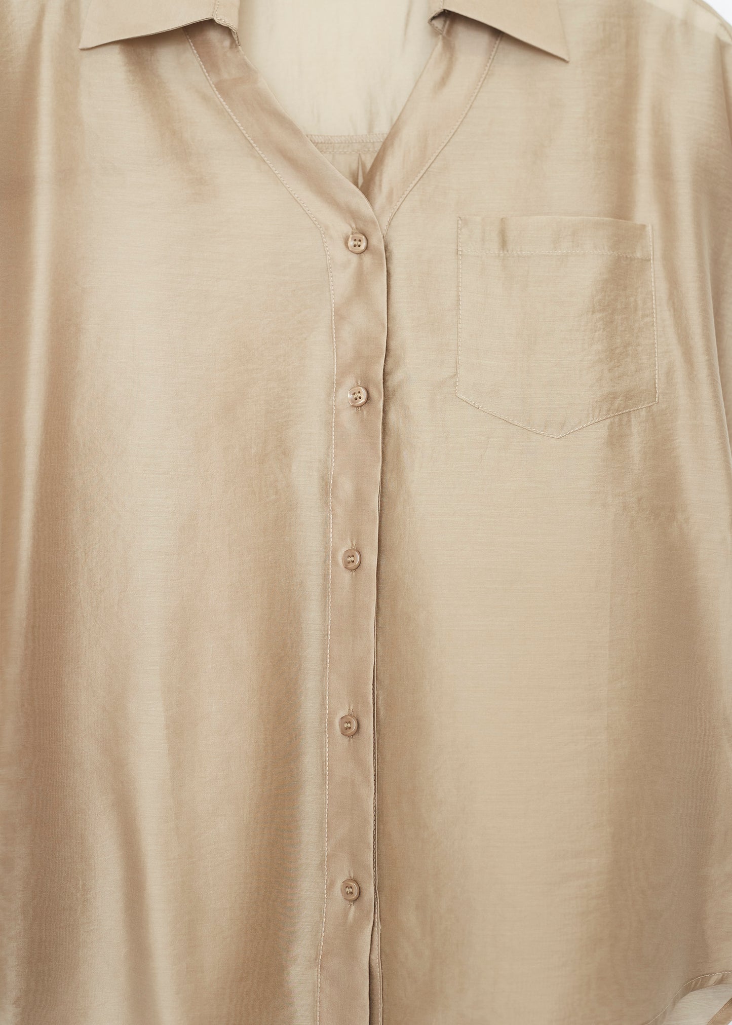 Organza shirt with pocket