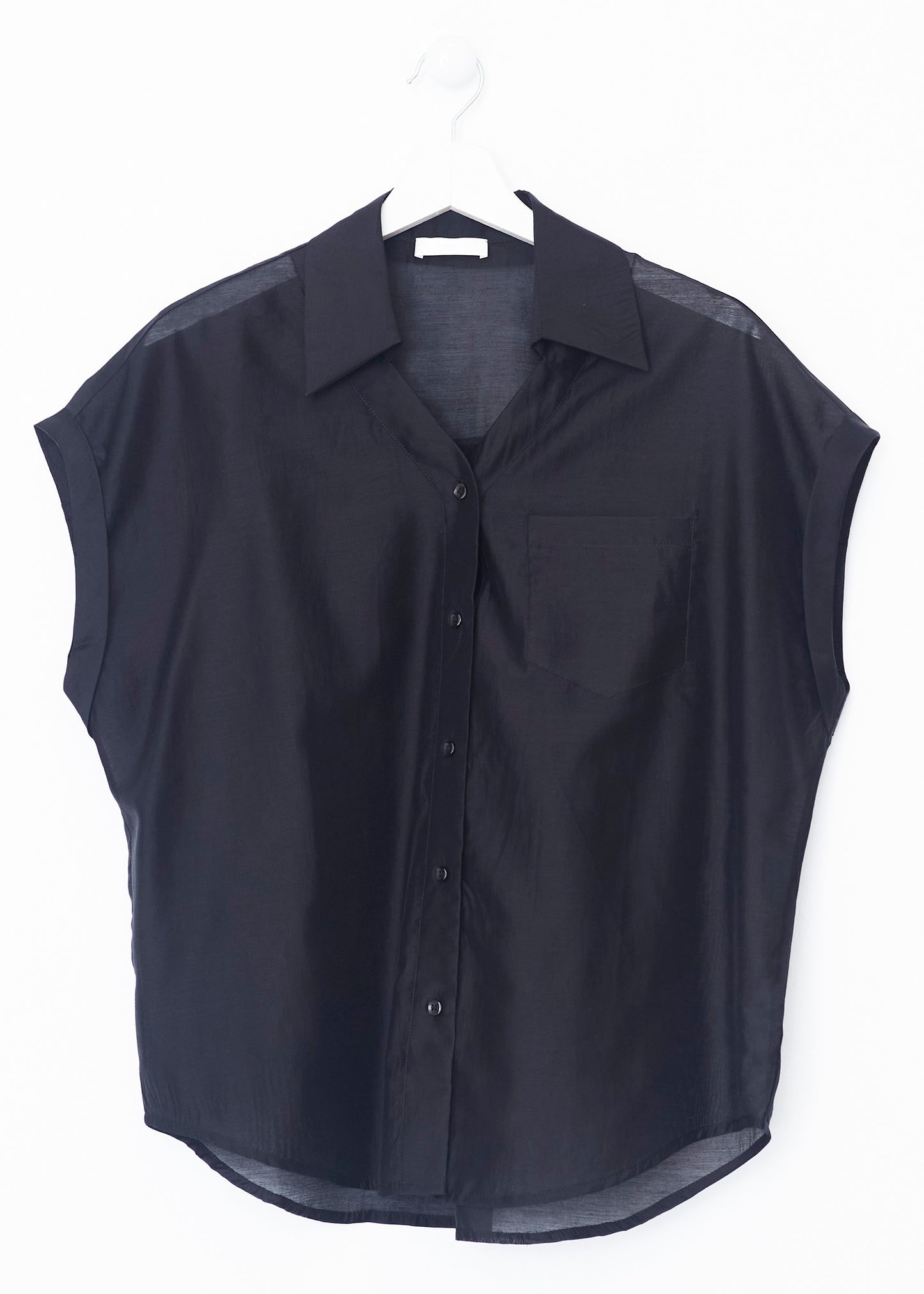 Organza shirt with pocket