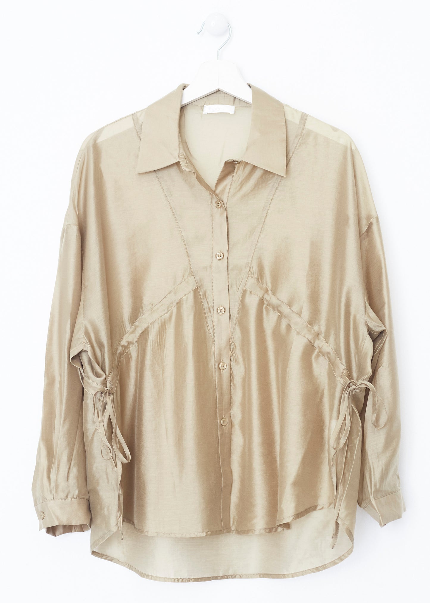 Camisa organza tiras