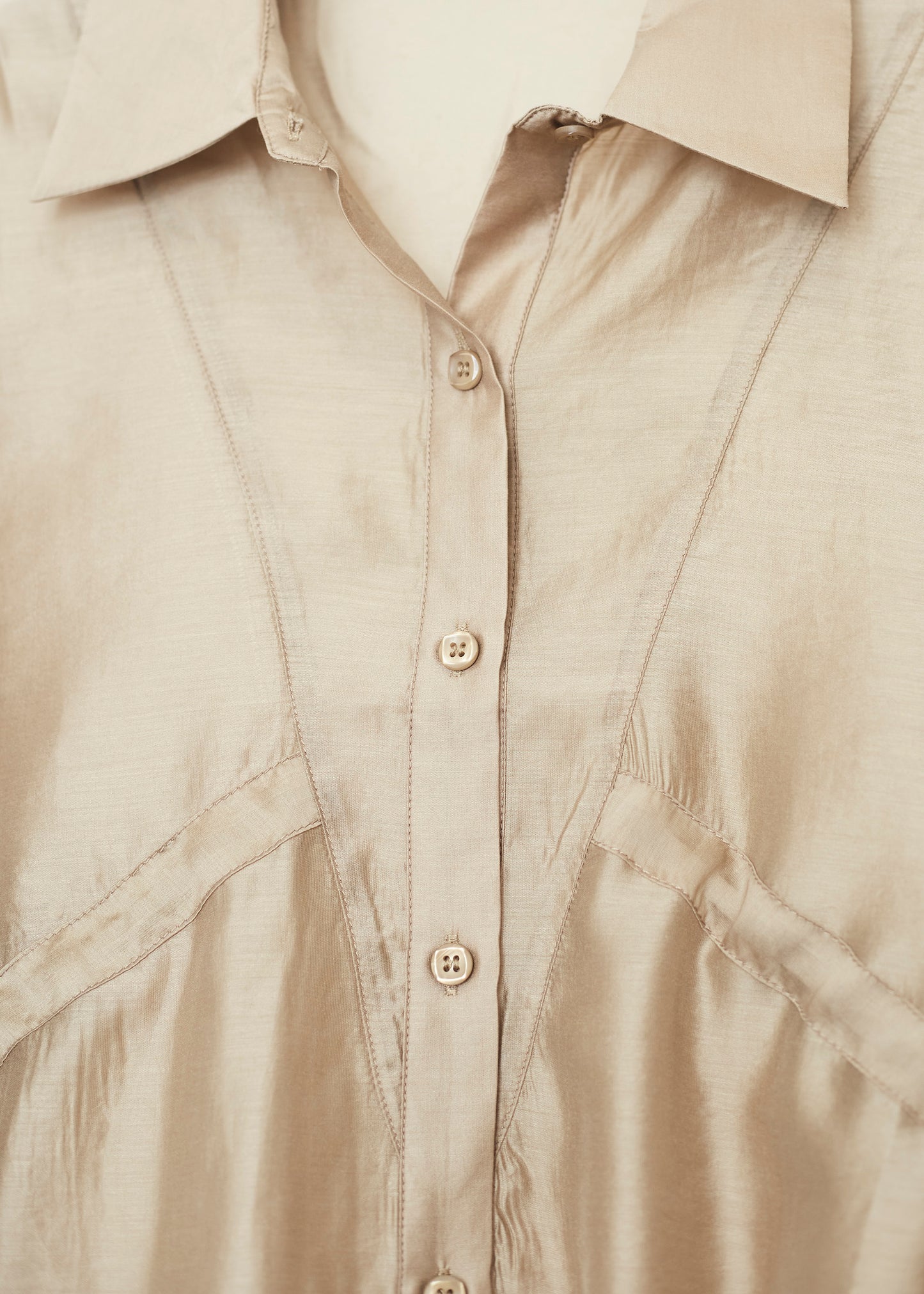 Camisa organza tiras