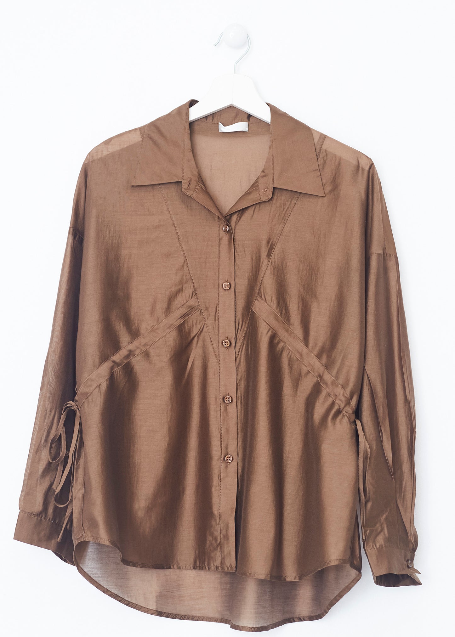 Camisa organza tiras