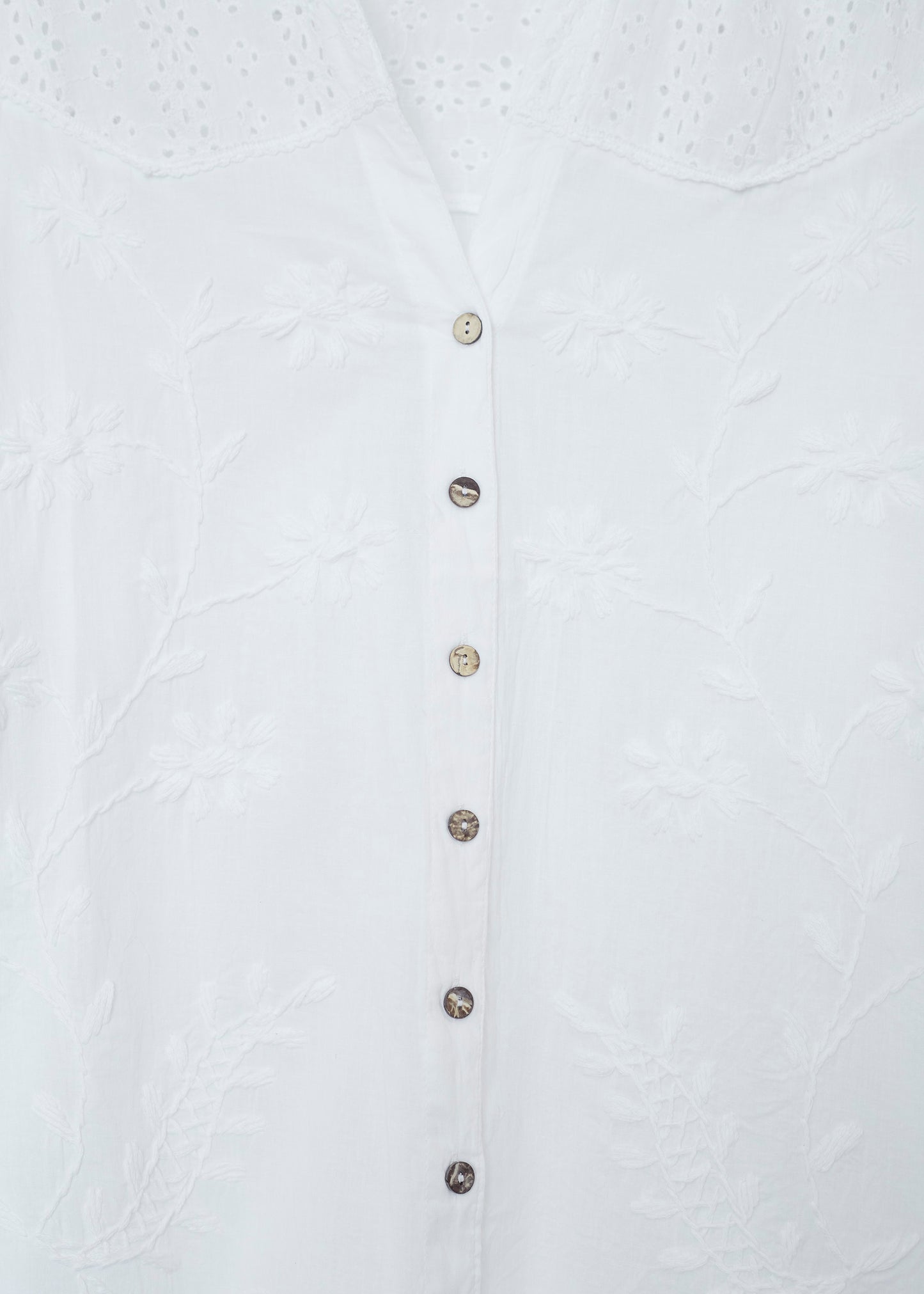 Camisa flores bordada