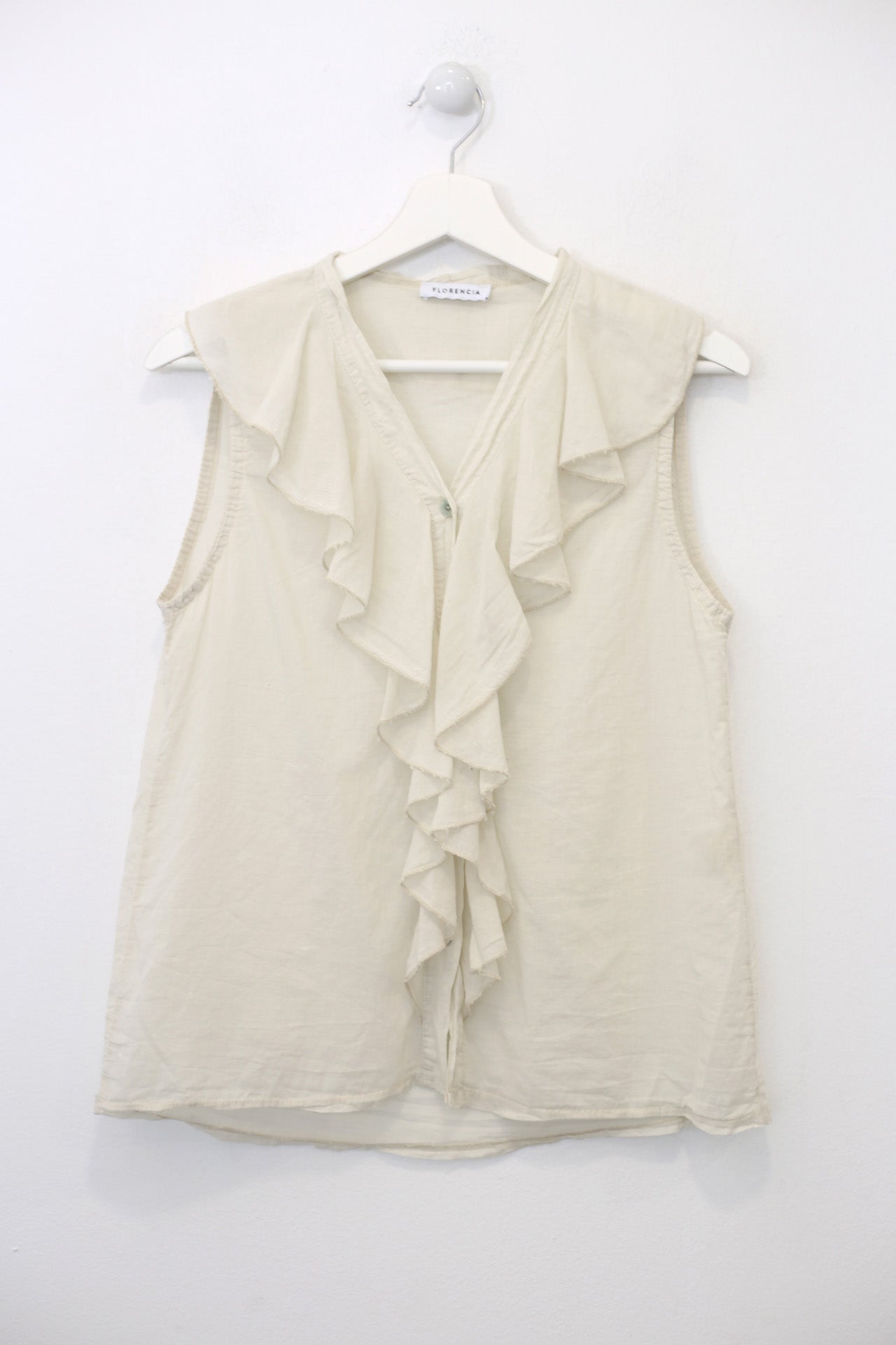 Top voile botones