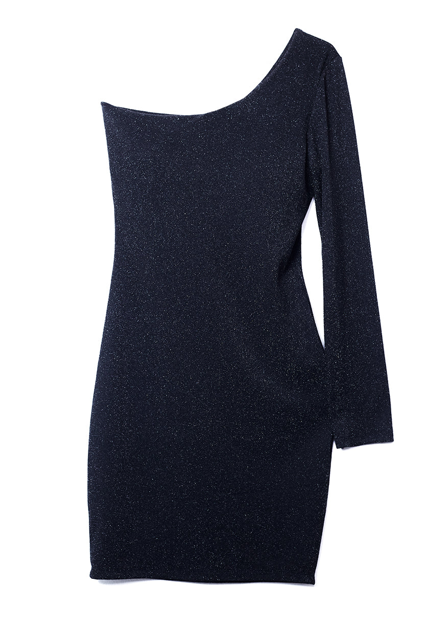 Vestido lurex asimétrico