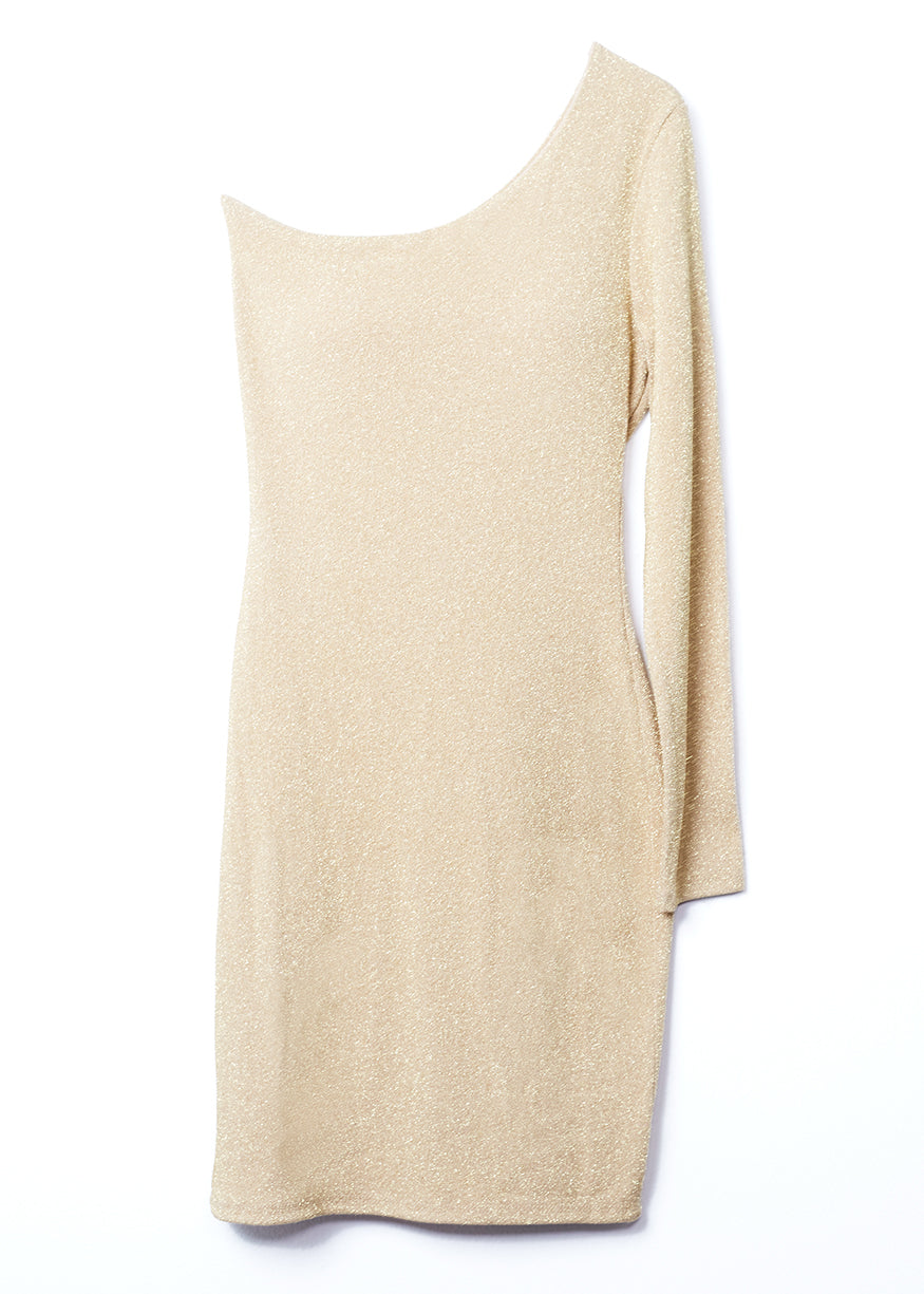 Vestido lurex asimétrico